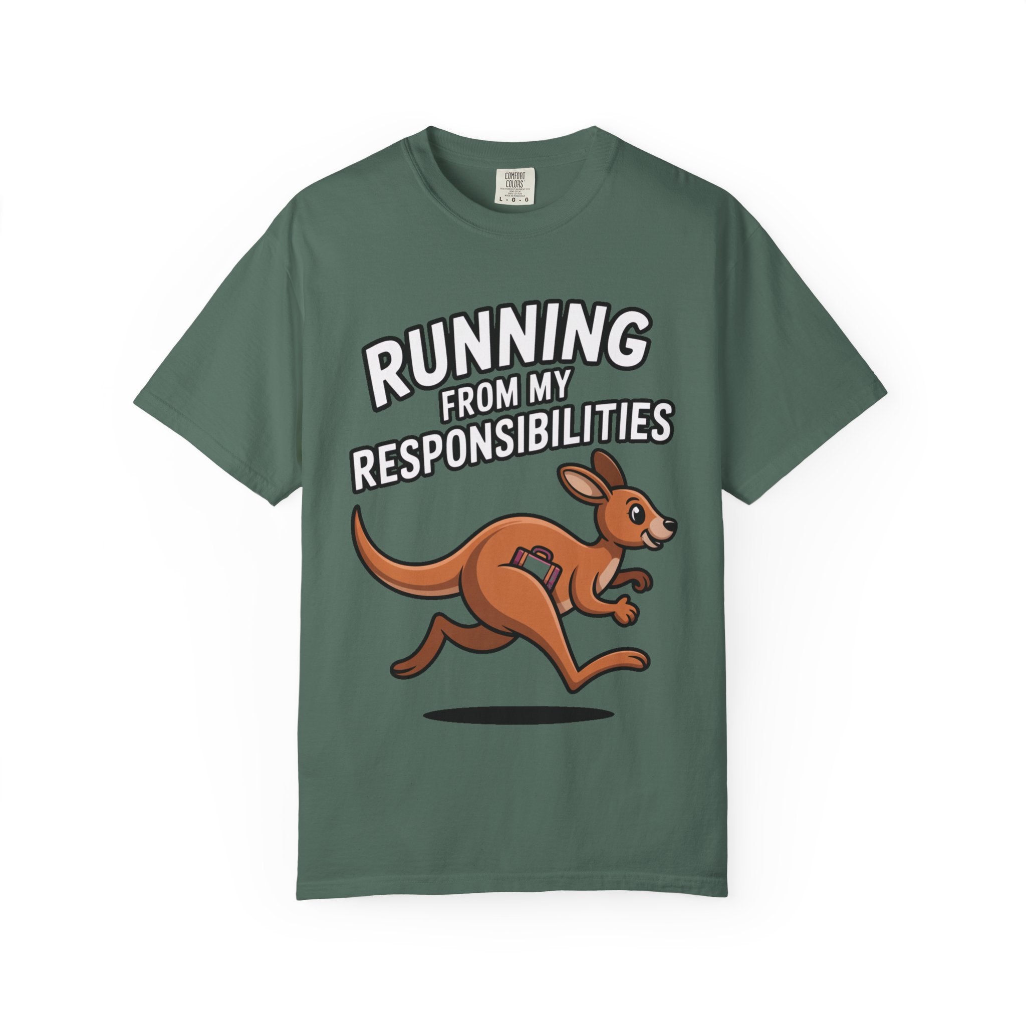 Funny Kangaroo Shirt, Running From My Responsibilities T-Shirt, Sarcastic Adulting Tee, Funny Gift for Procrastinators