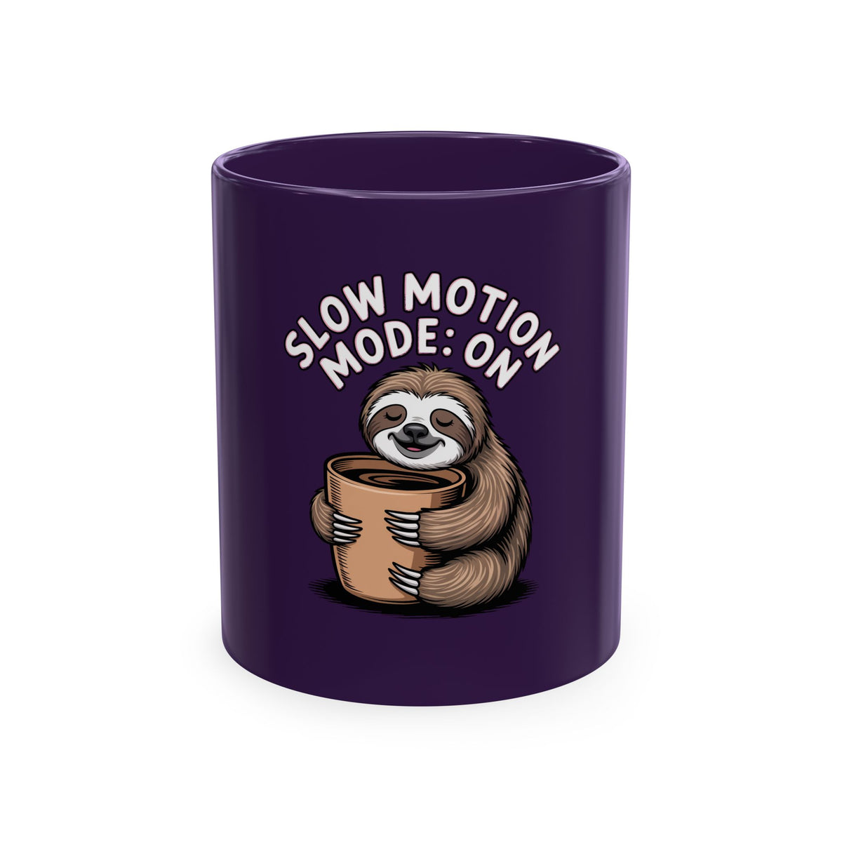 Slow Motion Sloth Mug, Funny Sloth Coffee Cup, Cute Sloth Lover Gift, Sarcastic Coffee Mug for Coffee Addicts, Sleepy Sloth Gift