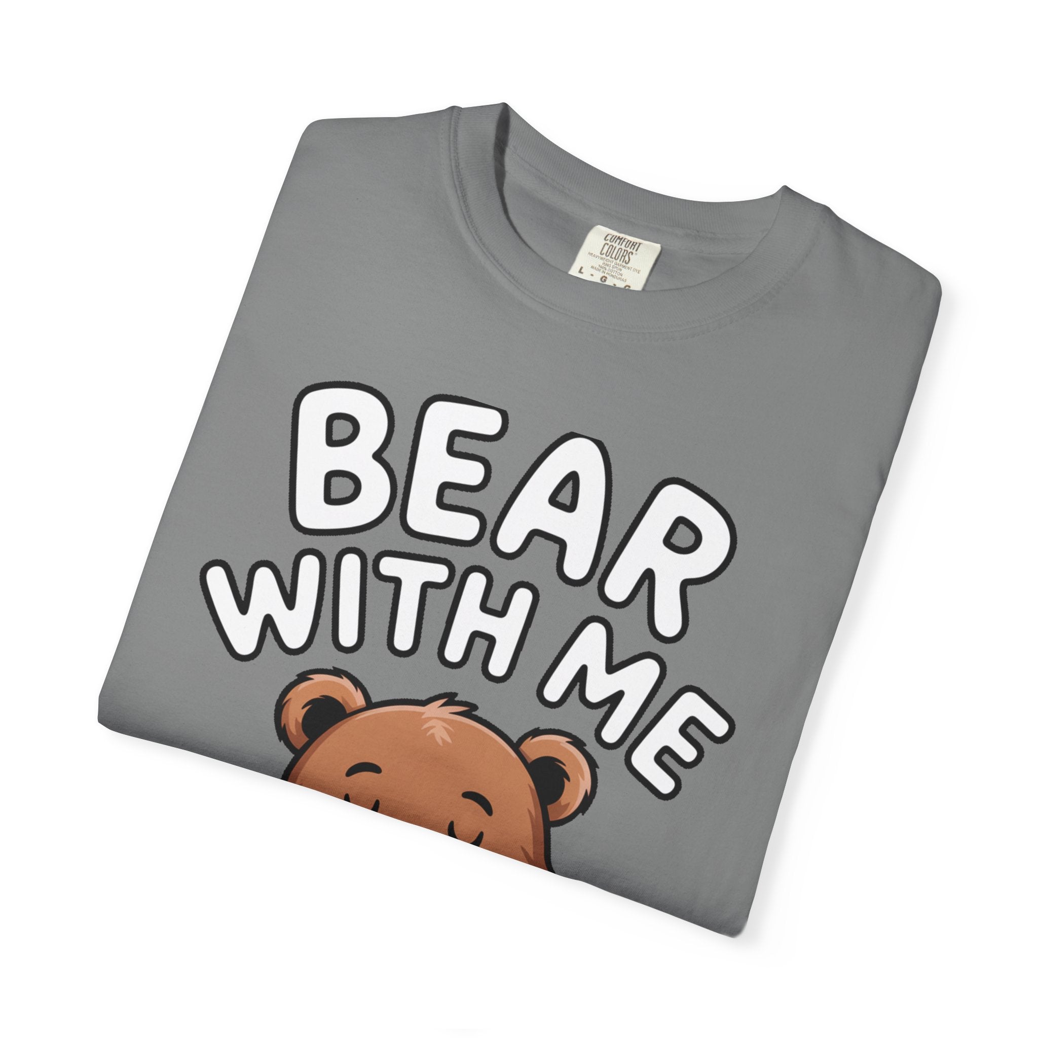 Bear With Me Shirt, Cute Sleepy Bear T-Shirt, Funny Bear Hug Pillow Tee, Cozy Introvert Gift