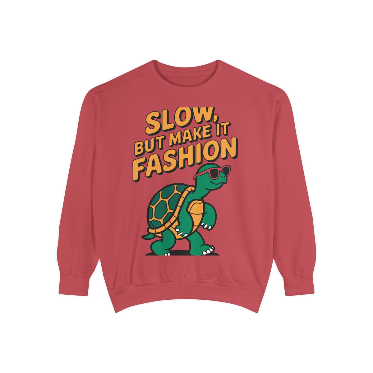 Funny Turtle Sweatshirt, Slow But Make It Fashion Crewneck, Cute Sunglasses Turtle Sweater, Retro Turtle Lover Gift