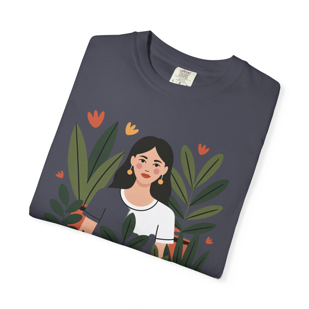 Crazy Plant Lady Shirt, Cute Plant Lover T-Shirt, Botanical Illustration Tee, Funny Gardener Gift, Plant Mom Shirt for Women