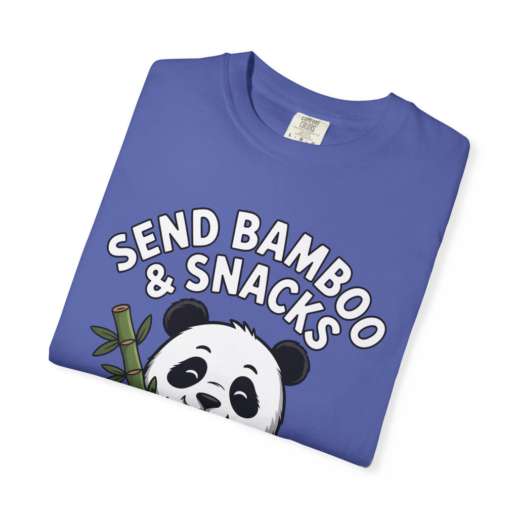 Send Bamboo Panda Shirt, Funny Panda T-Shirt, Cute Bamboo Snacks Tee, Panda Lover Gift, Cartoon Panda Graphic Shirt