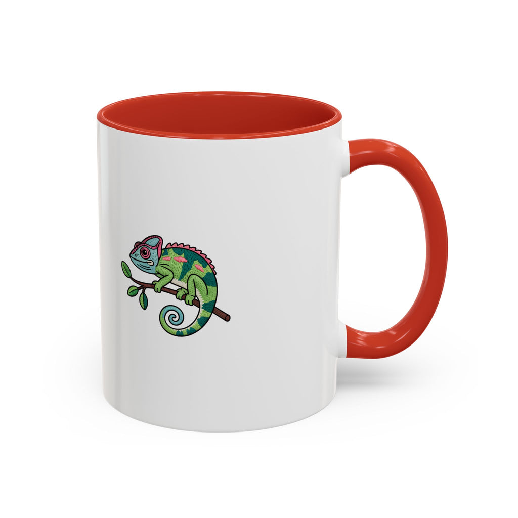 Cute Chameleon Mug, Cartoon Reptile Coffee Cup, Chameleon Lover Gift, Funny Lizard Ceramic Mug