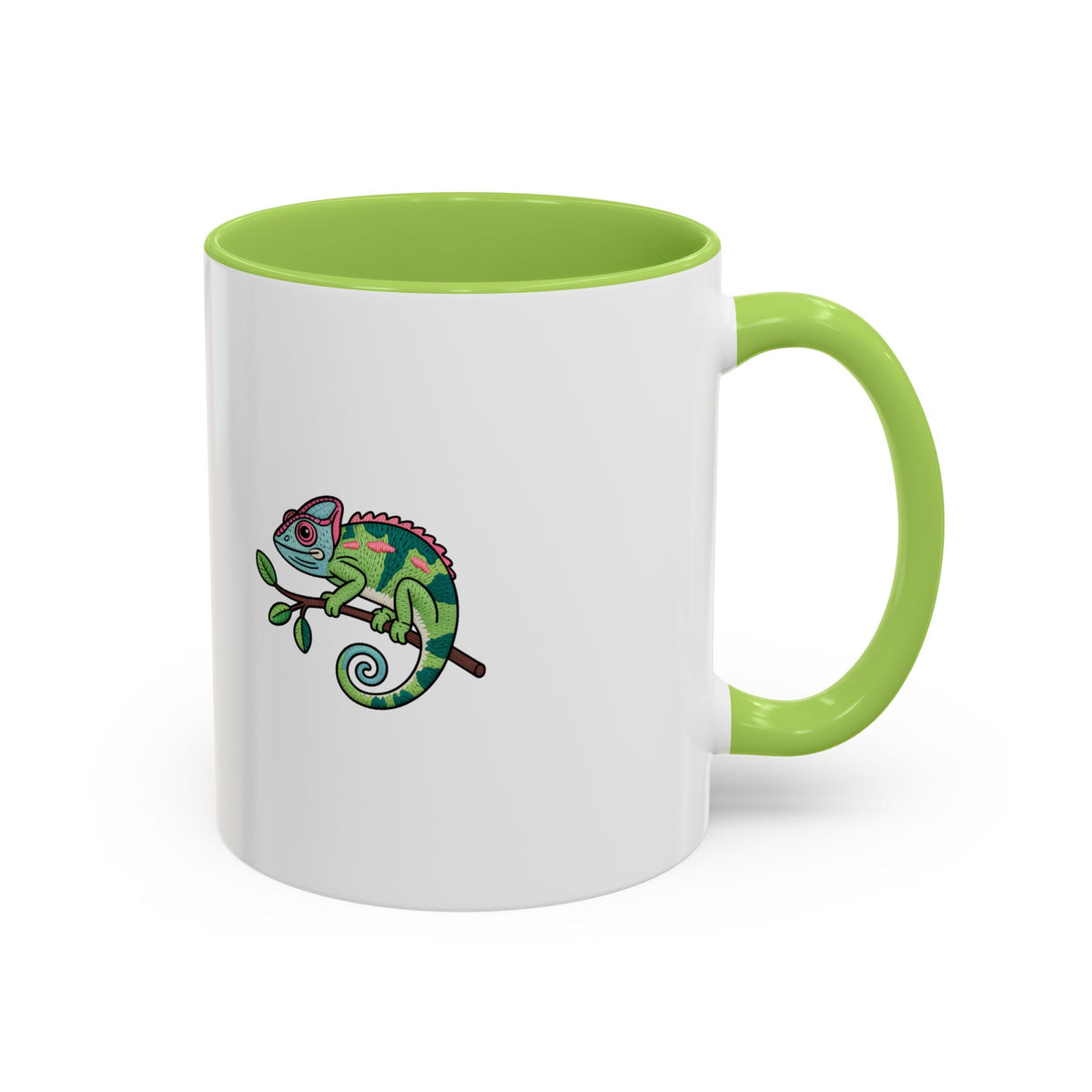Cute Chameleon Mug, Cartoon Reptile Coffee Cup, Chameleon Lover Gift, Funny Lizard Ceramic Mug
