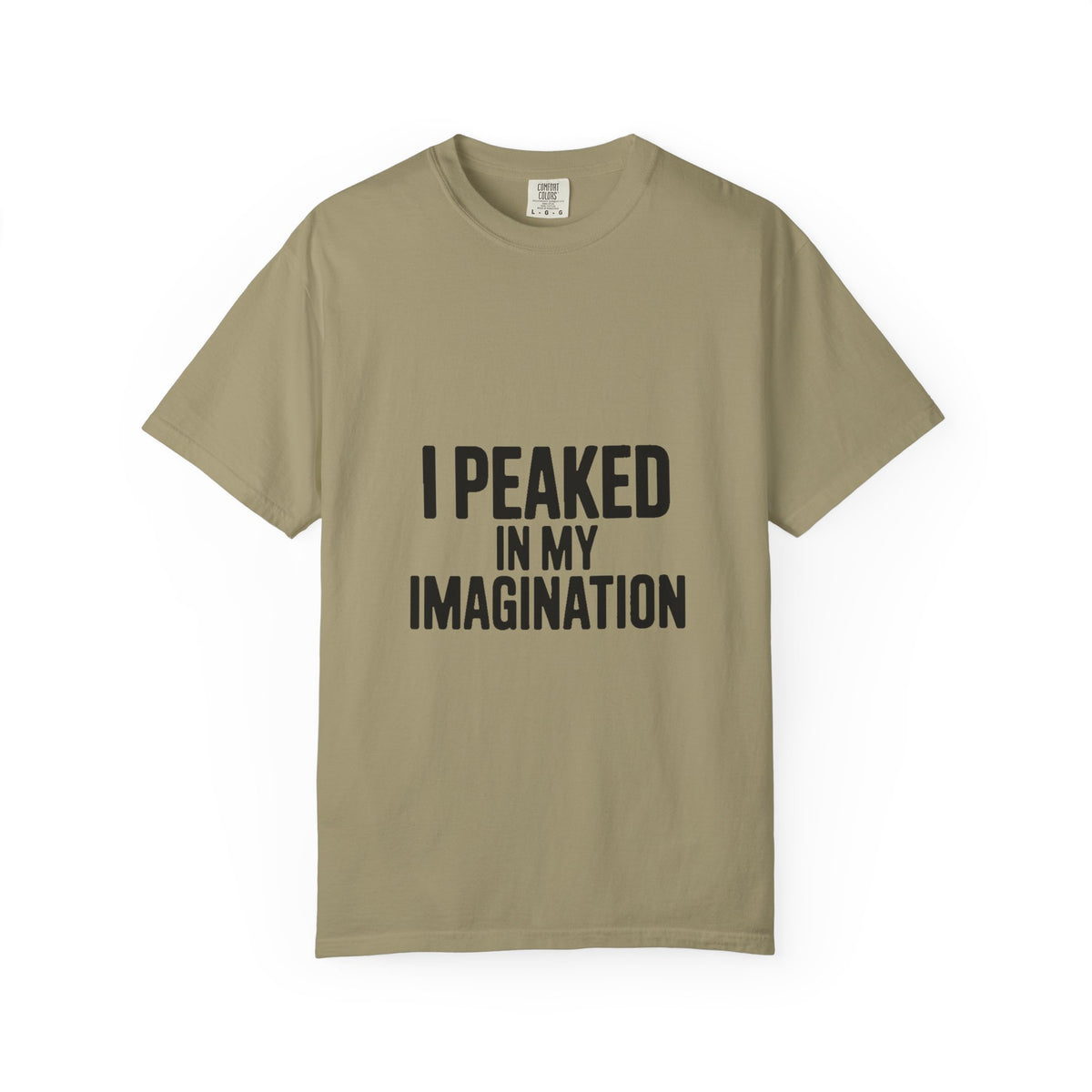 I Peaked In My Imagination Shirt, Funny Sarcastic T-Shirt, Bold Typography Tee, Daydreamer Gift, Minimalist Statement Shirt
