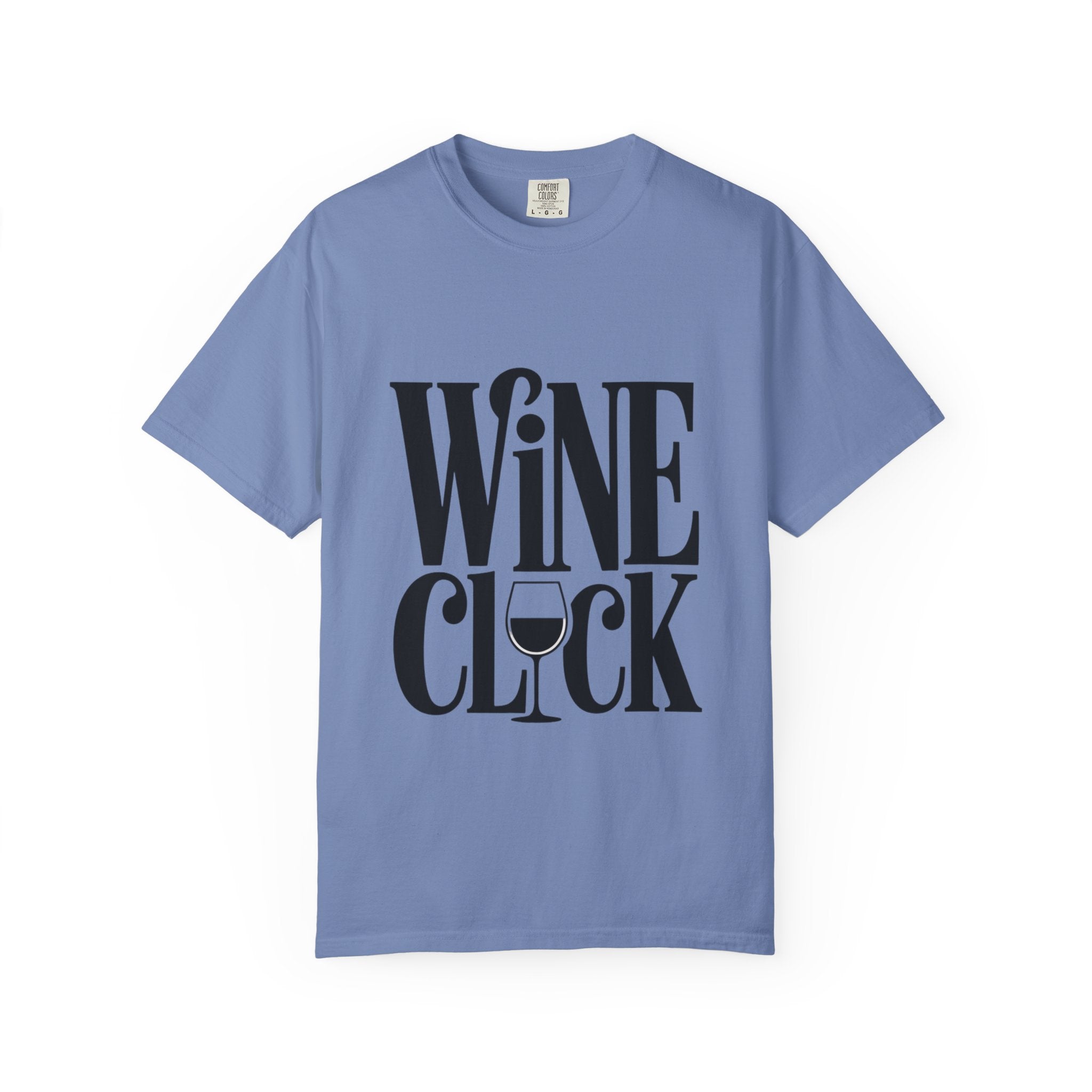 Wine O'Clock Shirt, Funny Wine Lover T-Shirt, Bold Typography Wine Glass Tee, Cute Gift for Wine Drinker