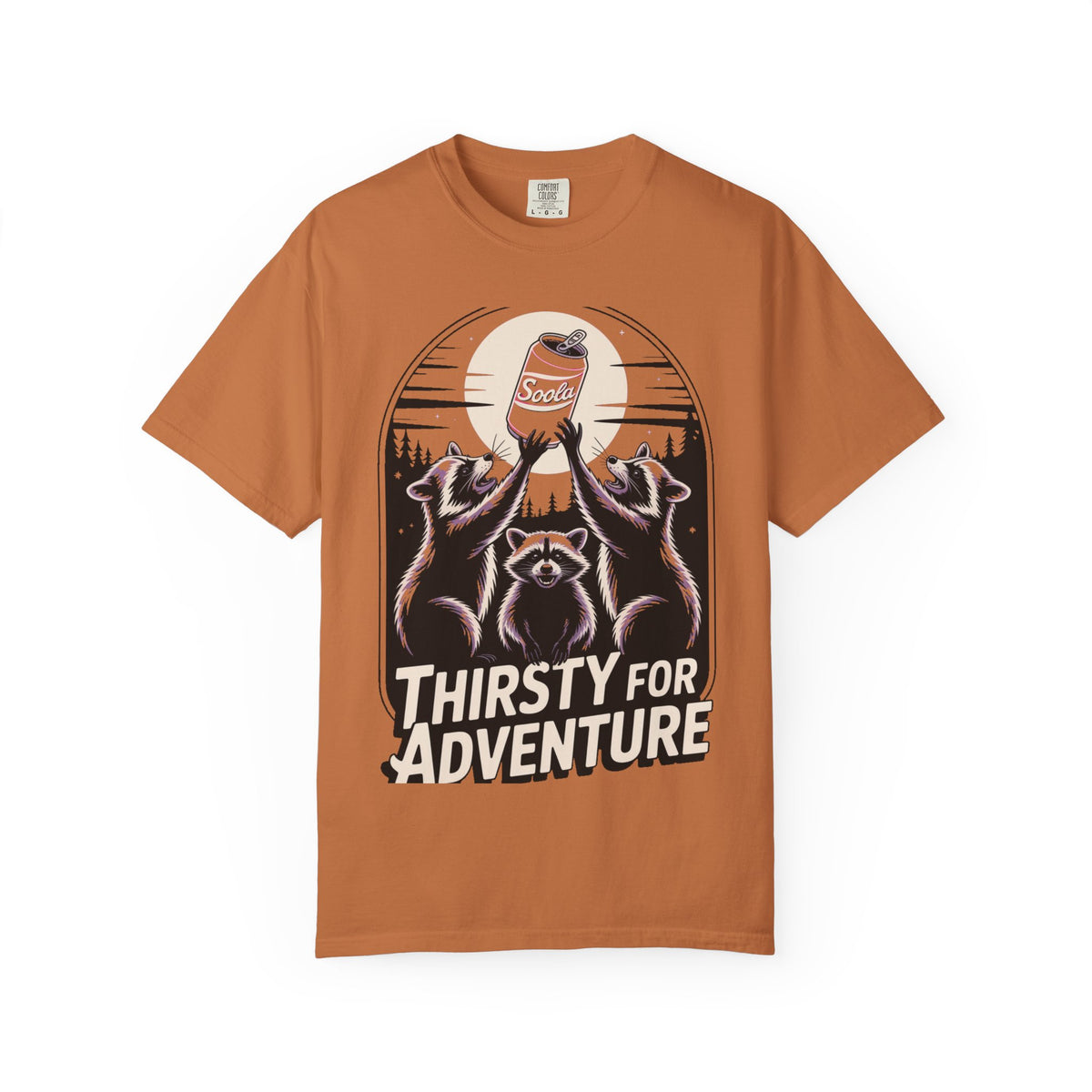 Thirsty For Adventure Raccoons Shirt, Funny Vintage Raccoon T-Shirt, Retro Soda Poster Tee, Camping Gift