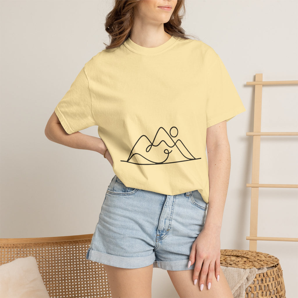 Line Art Mountain Range T-Shirt