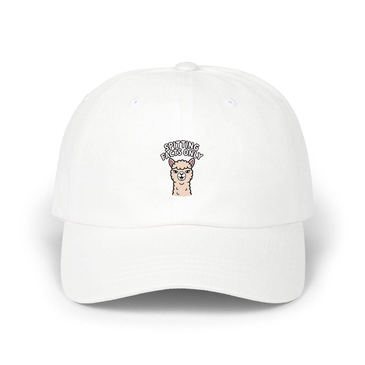 Alpaca Spitting Facts Dad Hat, Funny Alpaca Embroidered Cap, Sassy Animal Baseball Hat, Cute Alpaca Lover Gift, Unisex Dad Cap