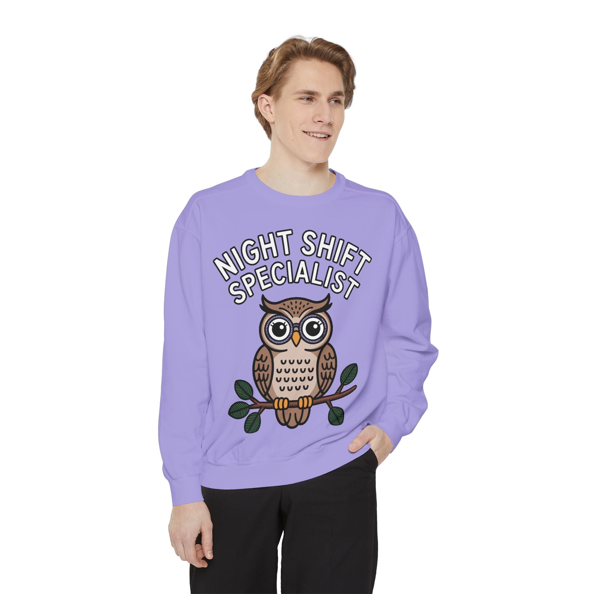 Night Shift Owl Sweatshirt, Funny Night Owl Crewneck, Night Shift Specialist Gift, Cute Bird Lover Sweatshirt, Nurse Gift