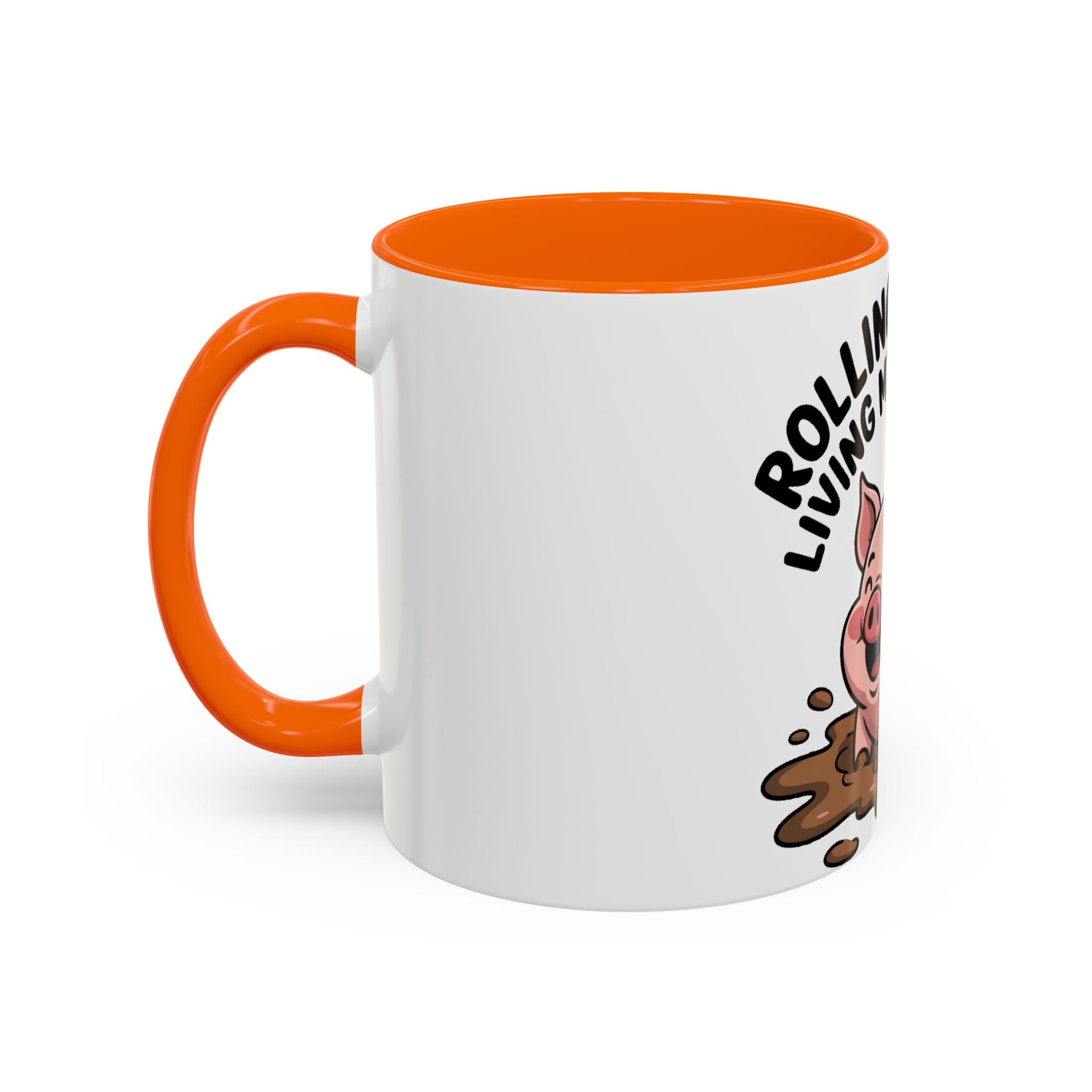 Living My Best Life Pig Mug, Funny Pig Coffee Mug, Rolling In Mud Cute Pig Gift, Farm Animal Lover Mug, Cute Pig Lover Present