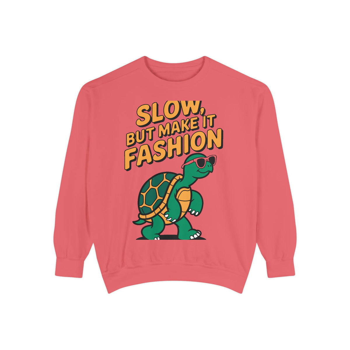 Funny Turtle Sweatshirt, Slow But Make It Fashion Crewneck, Cute Sunglasses Turtle Sweater, Retro Turtle Lover Gift
