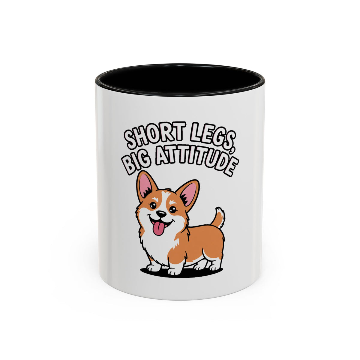 Corgi Mug, Short Legs Big Attitude Coffee Cup, Funny Corgi Lover Gift, Cute Dog Mug for Corgi Mom Dad, Sassy Dog Coffee Cup