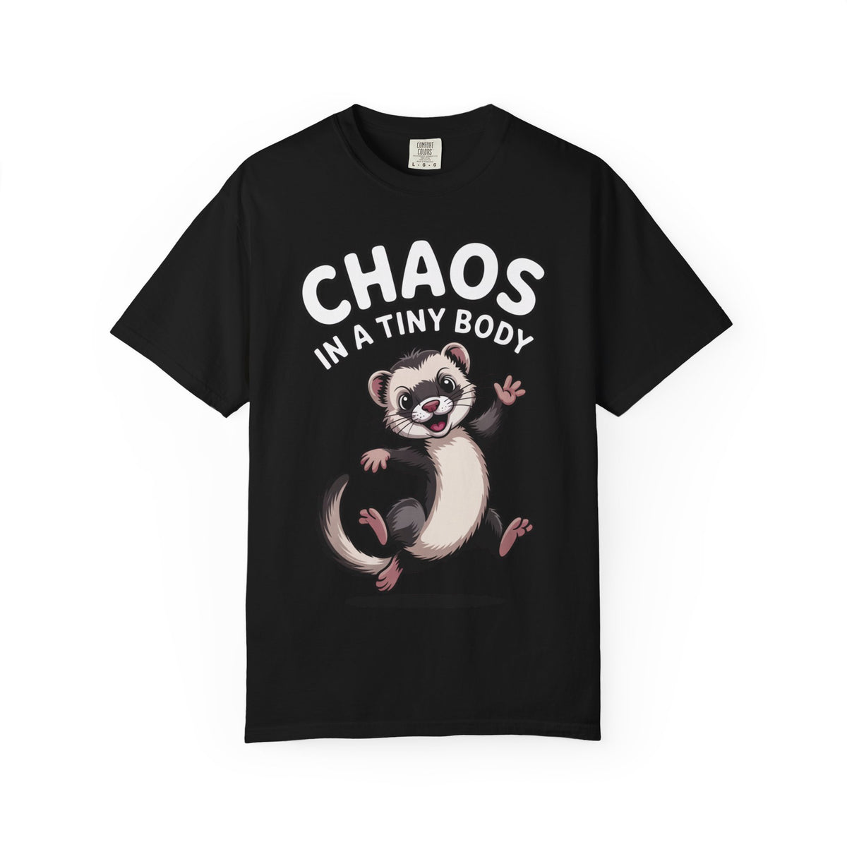 Funny Ferret Shirt, Chaos In A Tiny Body T-Shirt, Cute Ferret Lover Gift, Funny Pet Owner Tee, Ferret Mom Dad Shirt