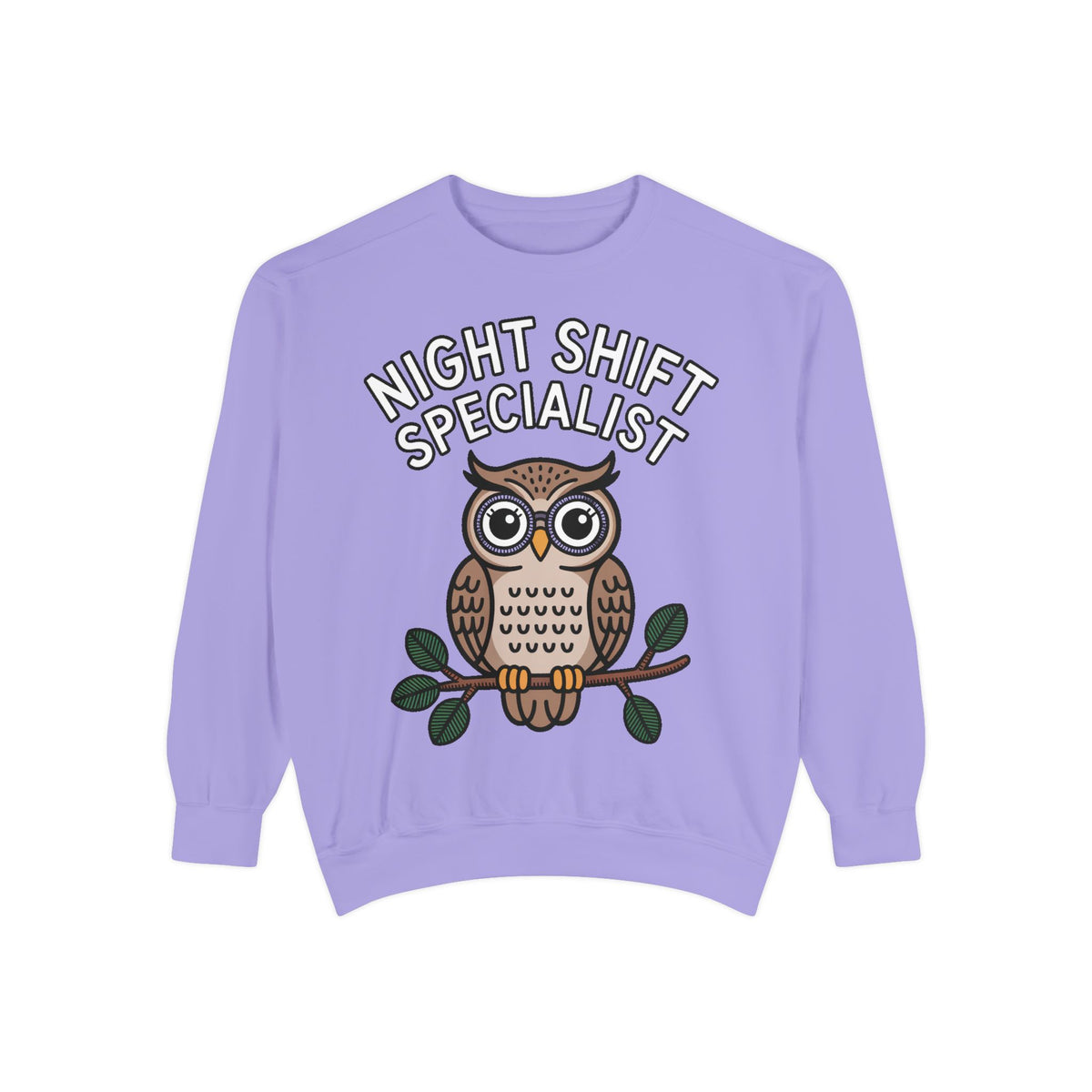 Night Shift Owl Sweatshirt, Funny Night Owl Crewneck, Night Shift Specialist Gift, Cute Bird Lover Sweatshirt, Nurse Gift