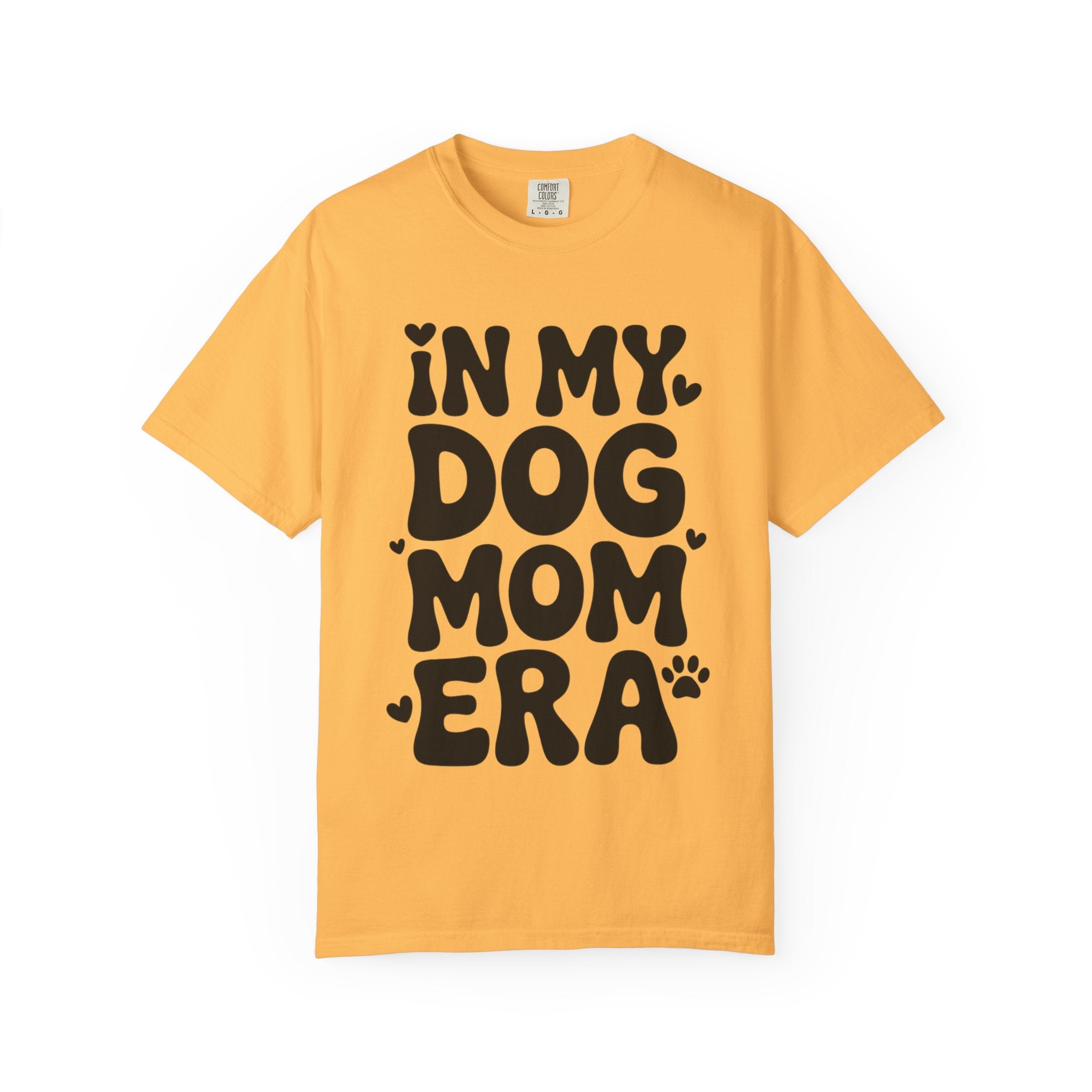 In My Dog Mom Era Shirt, Trendy Dog Mom T-Shirt, Funny Dog Lover Gift, Bold Typography Tee for Women, Cute Paw Print Heart Shirt