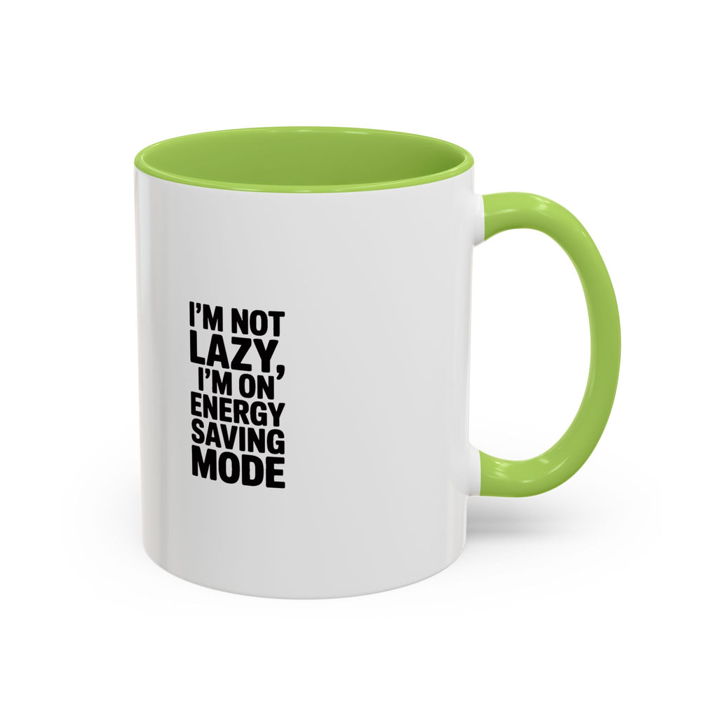 I'm Not Lazy I'm On Energy Saving Mode Mug, Funny Sarcastic Coffee Mug, Lazy Day Gift, Bold Typography Mug, Coworker Gift
