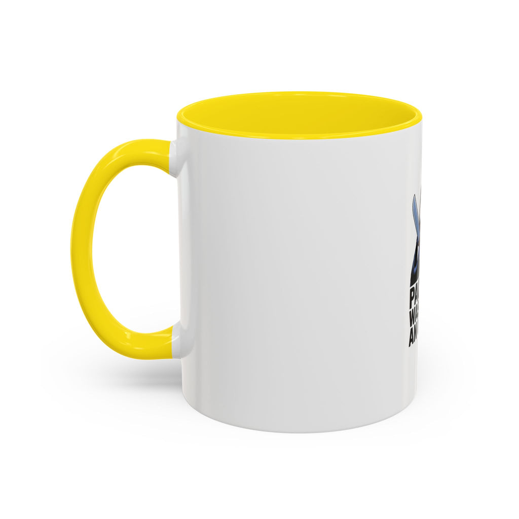 Funny Penguin Mug, Pacifism Was Never An Option, Sarcastic Bird Lover Gift, Vintage Poster Style Coffee Mug, Funny Office Cup