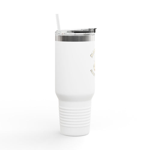 40oz Insulated Travel Mug — "Namaste Away From Me" Yoga Duck Stainless Tumbler