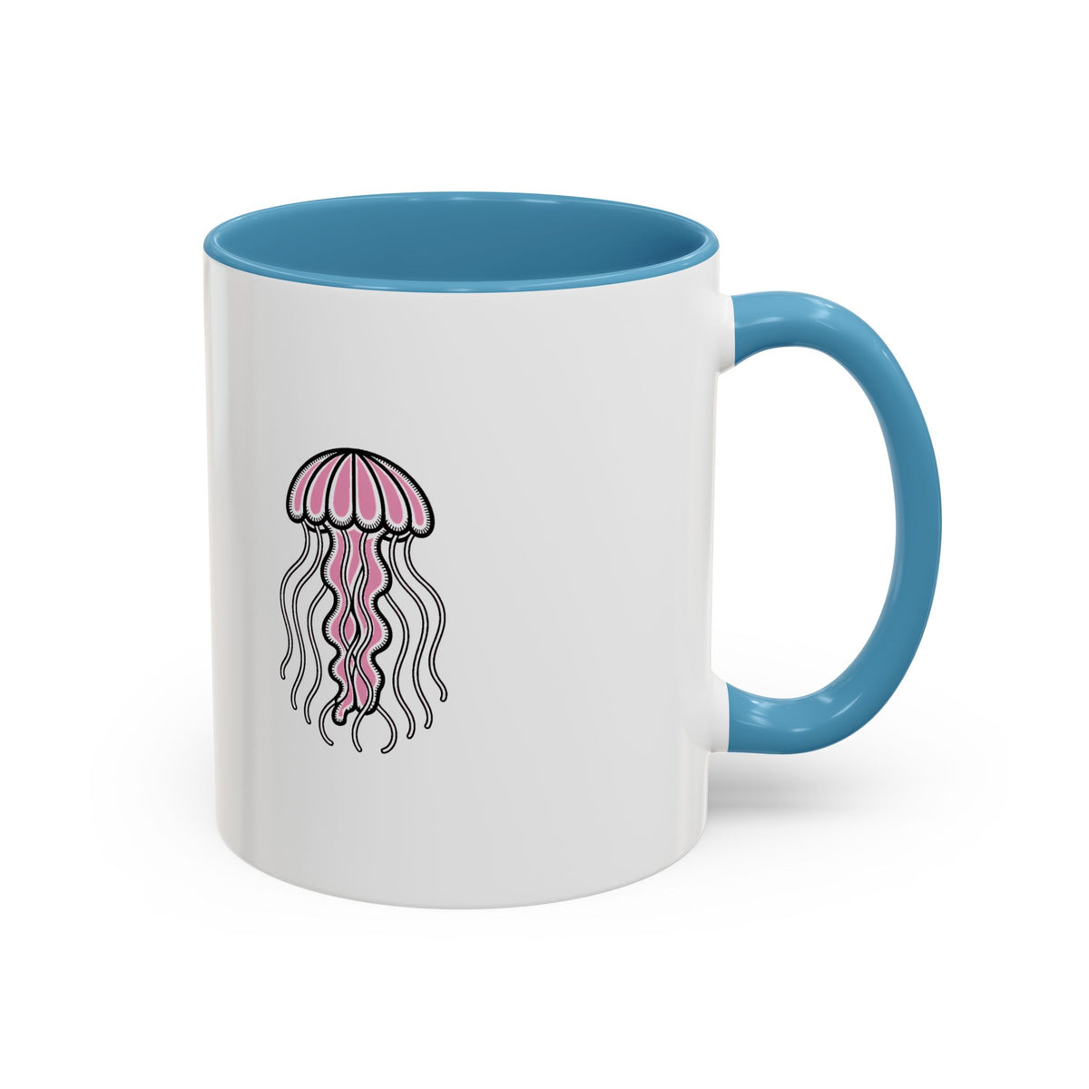 Cute Jellyfish Mug, Glowing Jellyfish Coffee Cup, Ocean Lover Gift, Cute Sea Animal Ceramic Mug, Ocean Lover Gift