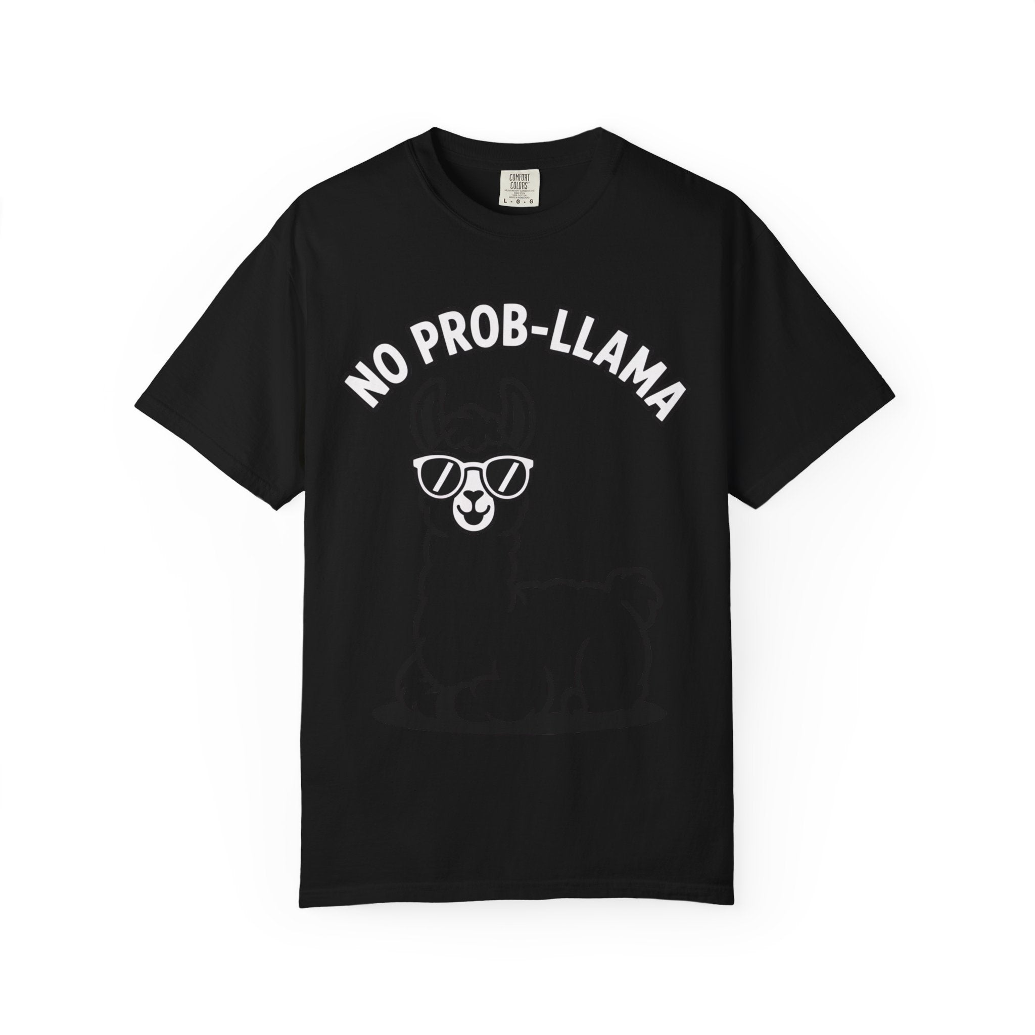 No Prob Llama Shirt, Funny Llama T-Shirt, Cute Llama Sunglasses Tee, Llama Lover Gift, Garment Dyed Unisex Shirt