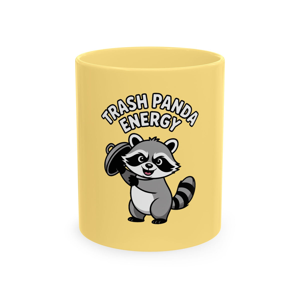 Trash Panda Energy Mug, Funny Raccoon Coffee Mug, Cute Cartoon Raccoon Gift, Chaotic Good Mug, Funny Animal Lover Mug