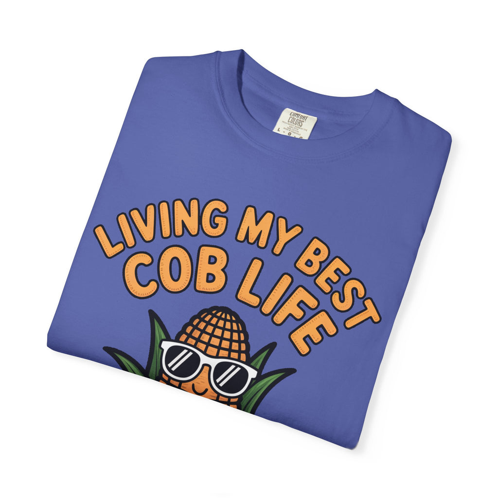Funny Corn Shirt, Living My Best Cob Life T-Shirt, Cute Corn Sunglasses Tee, Vegetable Lover Gift, Funny Food Shirt