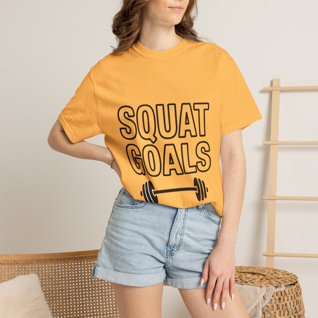 Squat Goals Shirt, Funny Gym T-Shirt, Barbell Workout Tee, Weightlifting Gift, Fitness Motivation Shirt, Squat Day Lover Gift