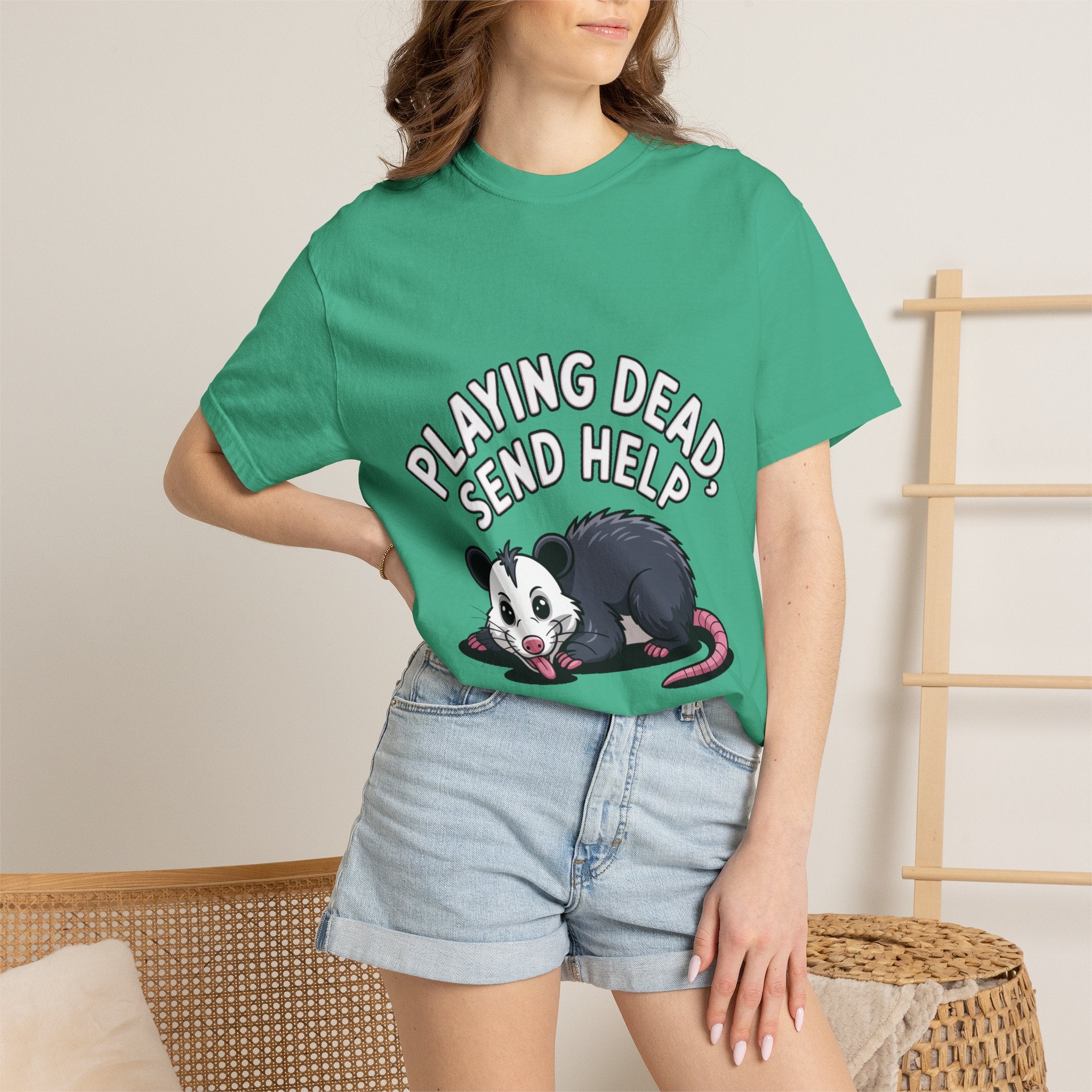 Funny Opossum Shirt, Playing Dead Send Help T-Shirt, Cute Possum Lover Gift, Sarcastic Animal Tee