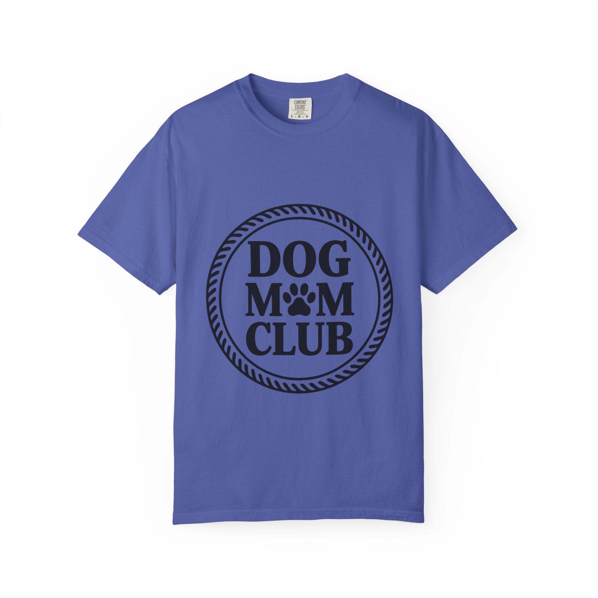 Dog Mom Club Badge Shirt, Vintage Stamp Dog Lover T-Shirt, Funny Dog Mom Gift, Minimalist Paw Print Tee