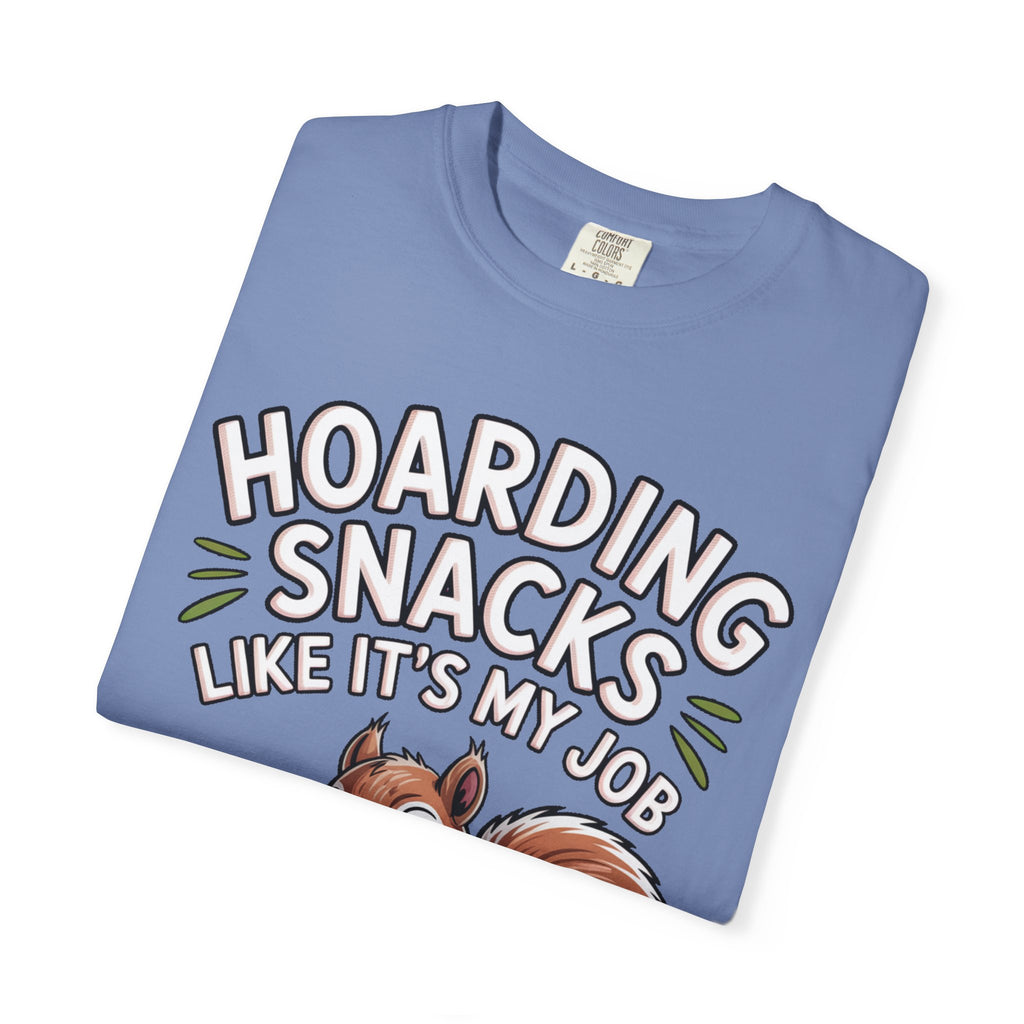Funny Squirrel Shirt, Hoarding Snacks Like It's My Job T-Shirt, Cute Acorn Squirrel Gift, Snack Lover Tee