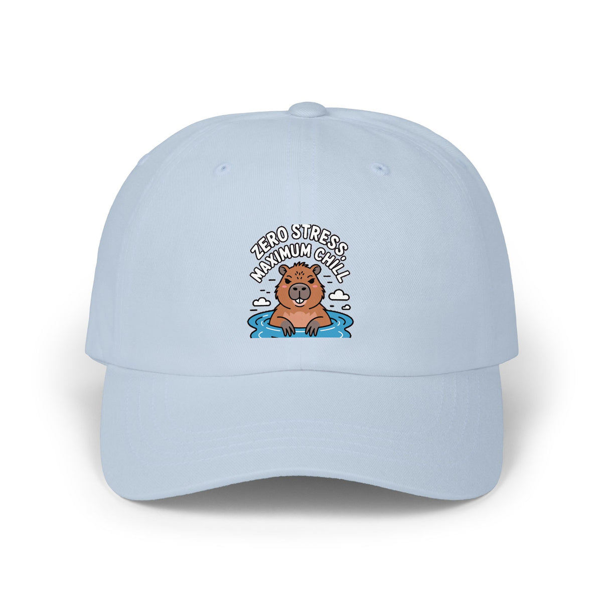 Zero Stress Capybara Dad Hat, Funny Capybara Embroidered Cap, Hot Spring Capybara Gift, Chill Animal Lover Baseball Hat