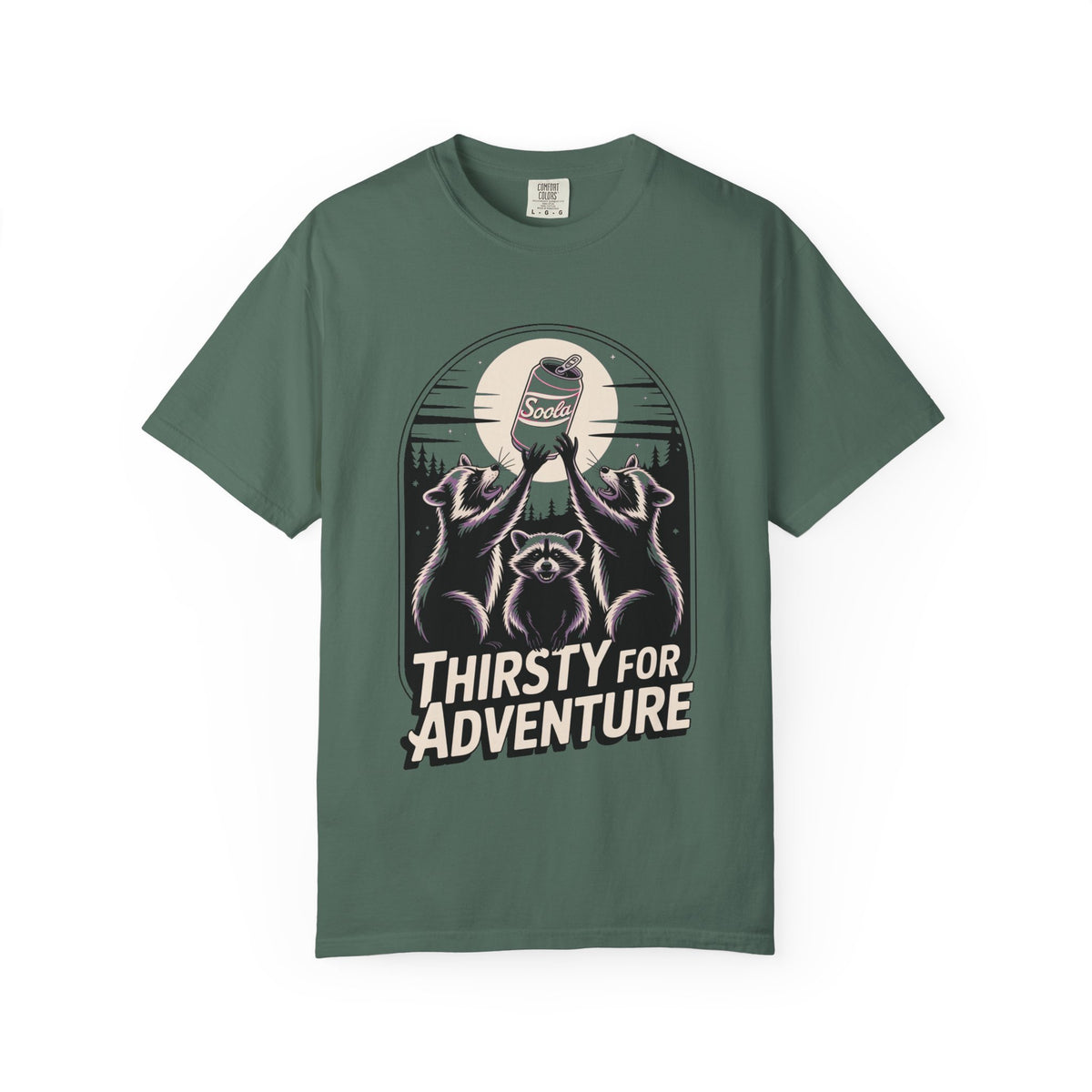 Thirsty For Adventure Raccoons Shirt, Funny Vintage Raccoon T-Shirt, Retro Soda Poster Tee, Camping Gift