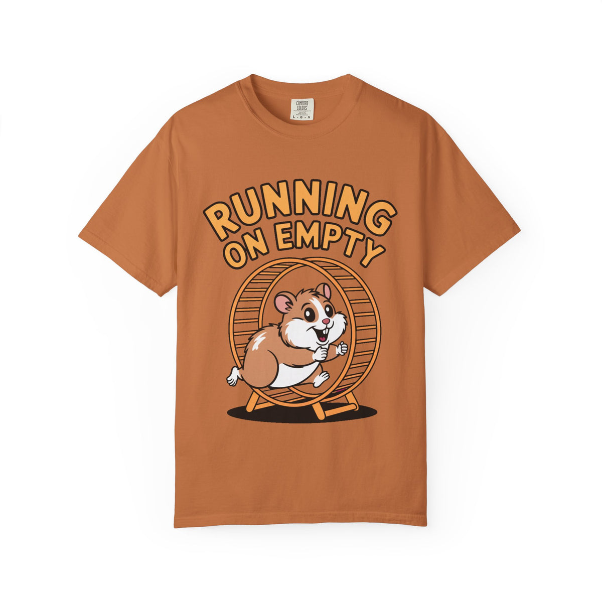 Running On Empty Hamster Shirt, Funny Tired Hamster T-Shirt, Exhausted Wheel Runner Tee, Funny Gift for Tired Friend