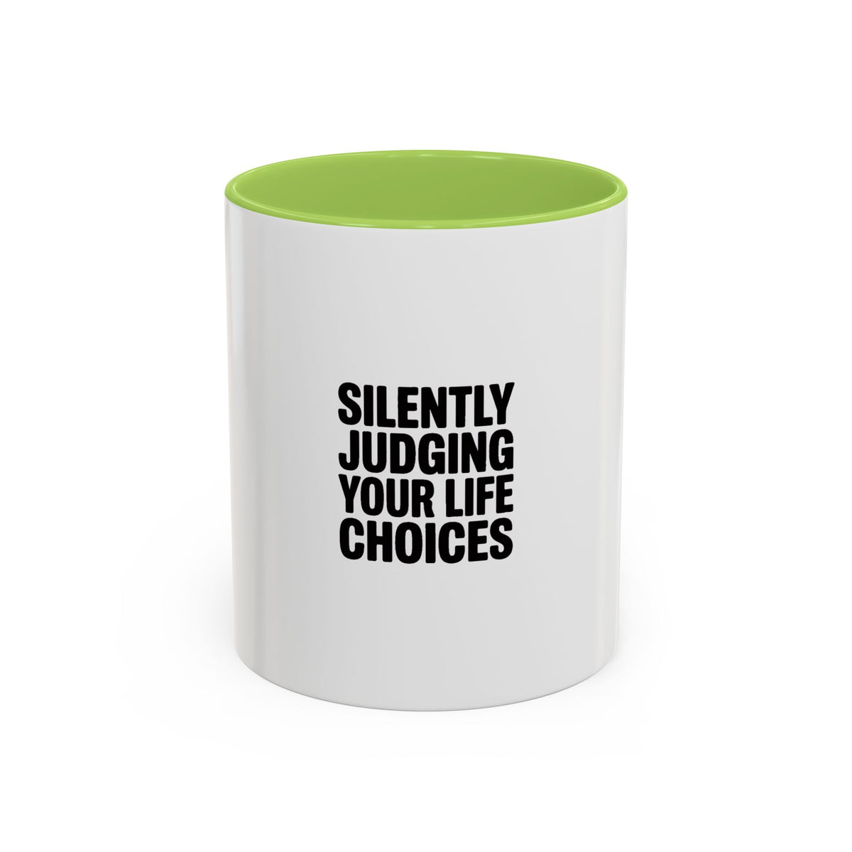 Silently Judging Your Life Choices Mug, Funny Sarcastic Coffee Mug, Bold Typography Coffee Cup, Snarky Gift for Coworker or Friend