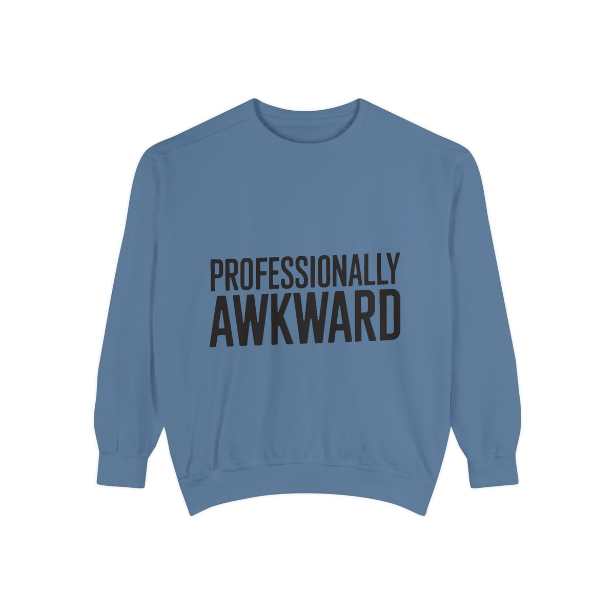 Professionally Awkward Sweatshirt, Funny Embroidered Crewneck, Minimalist Typography Sweatshirt, Sarcastic Coworker Gift