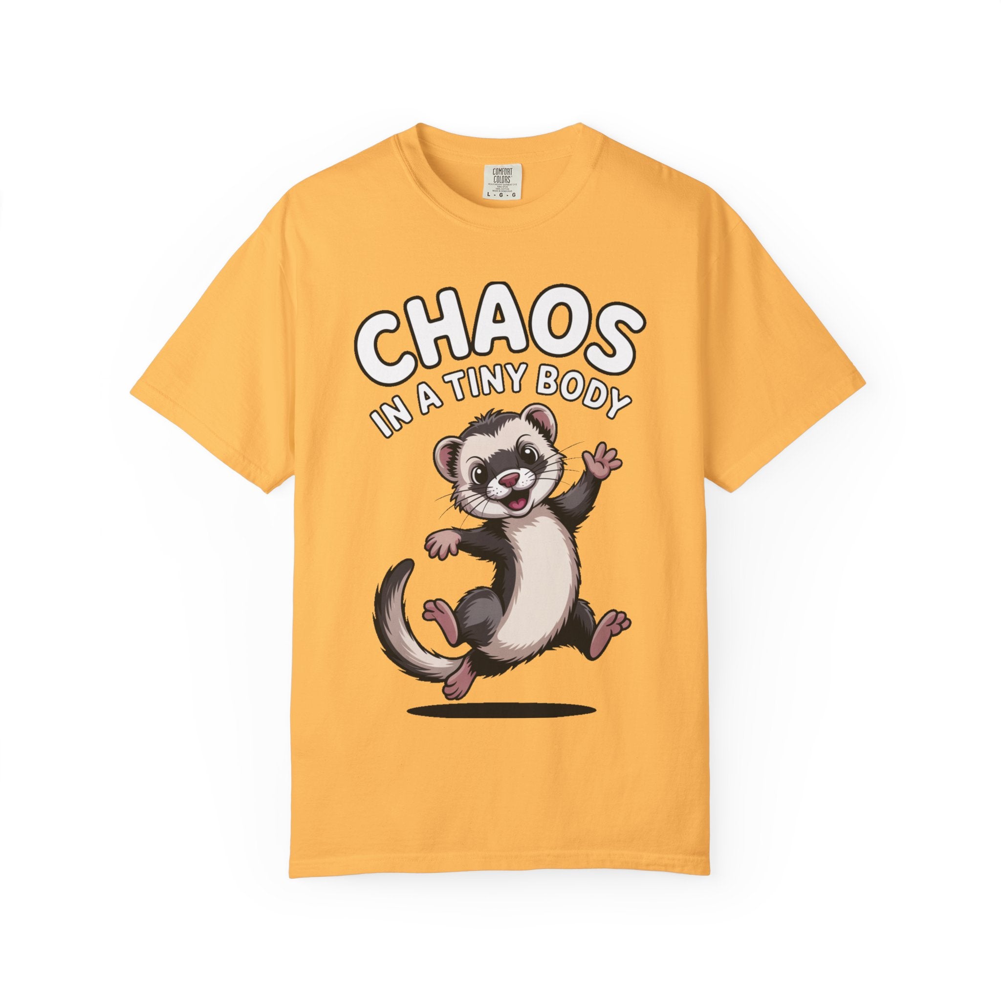 Funny Ferret Shirt, Chaos In A Tiny Body T-Shirt, Cute Ferret Lover Gift, Funny Pet Owner Tee, Ferret Mom Dad Shirt