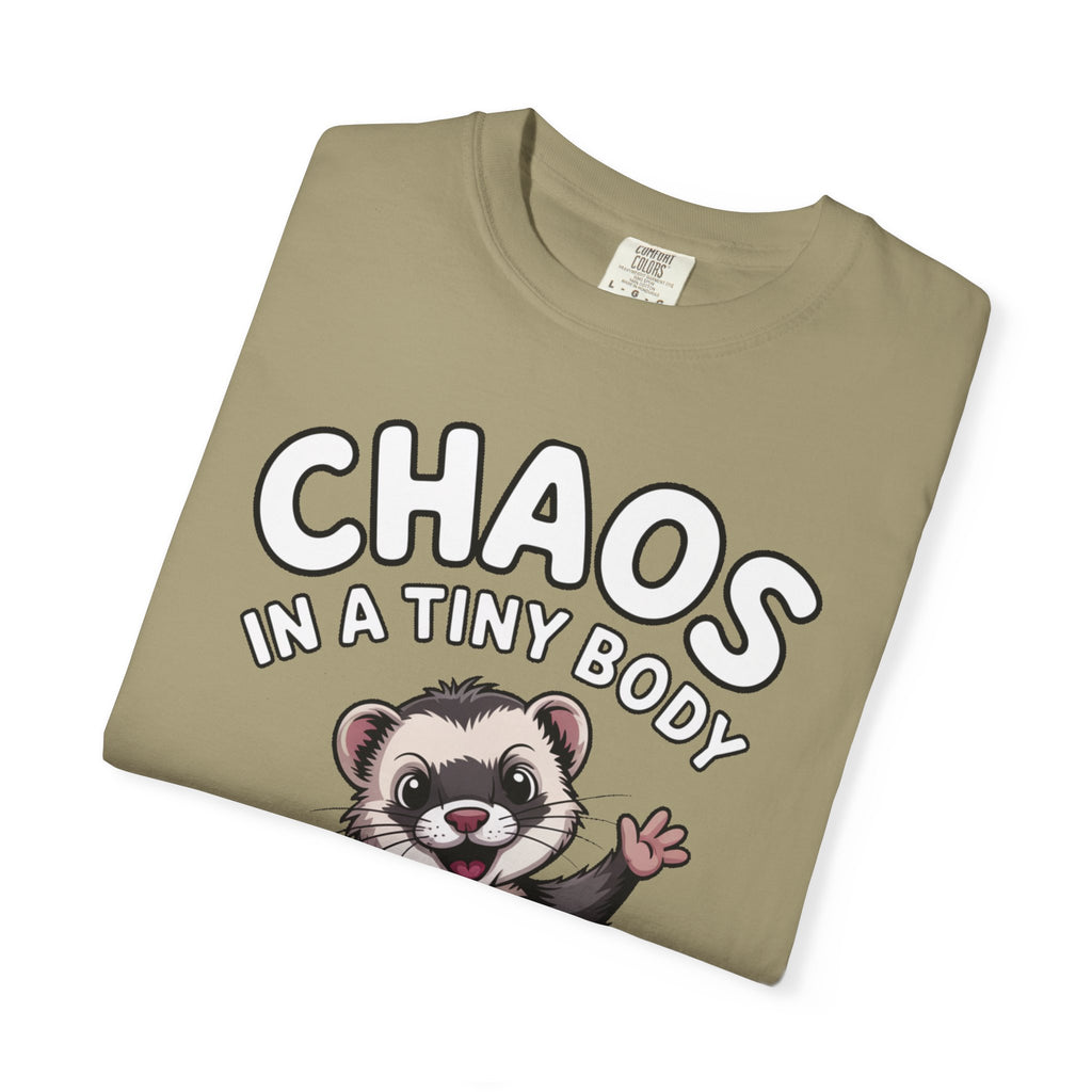 Funny Ferret Shirt, Chaos In A Tiny Body T-Shirt, Cute Ferret Lover Gift, Funny Pet Owner Tee, Ferret Mom Dad Shirt