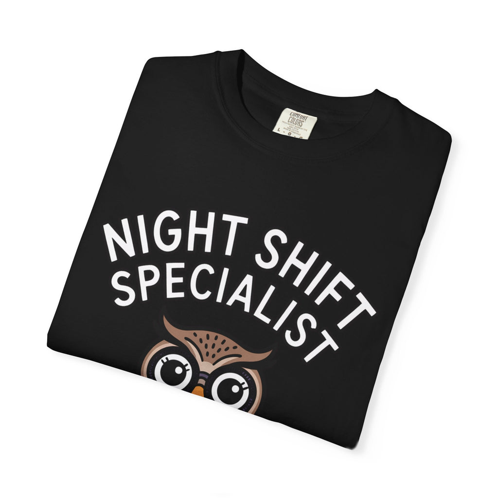Night Shift Owl Shirt, Funny Night Shift Specialist T-Shirt, Cute Owl With Glasses Tee, Nurse Gift, Night Owl Lover Gift