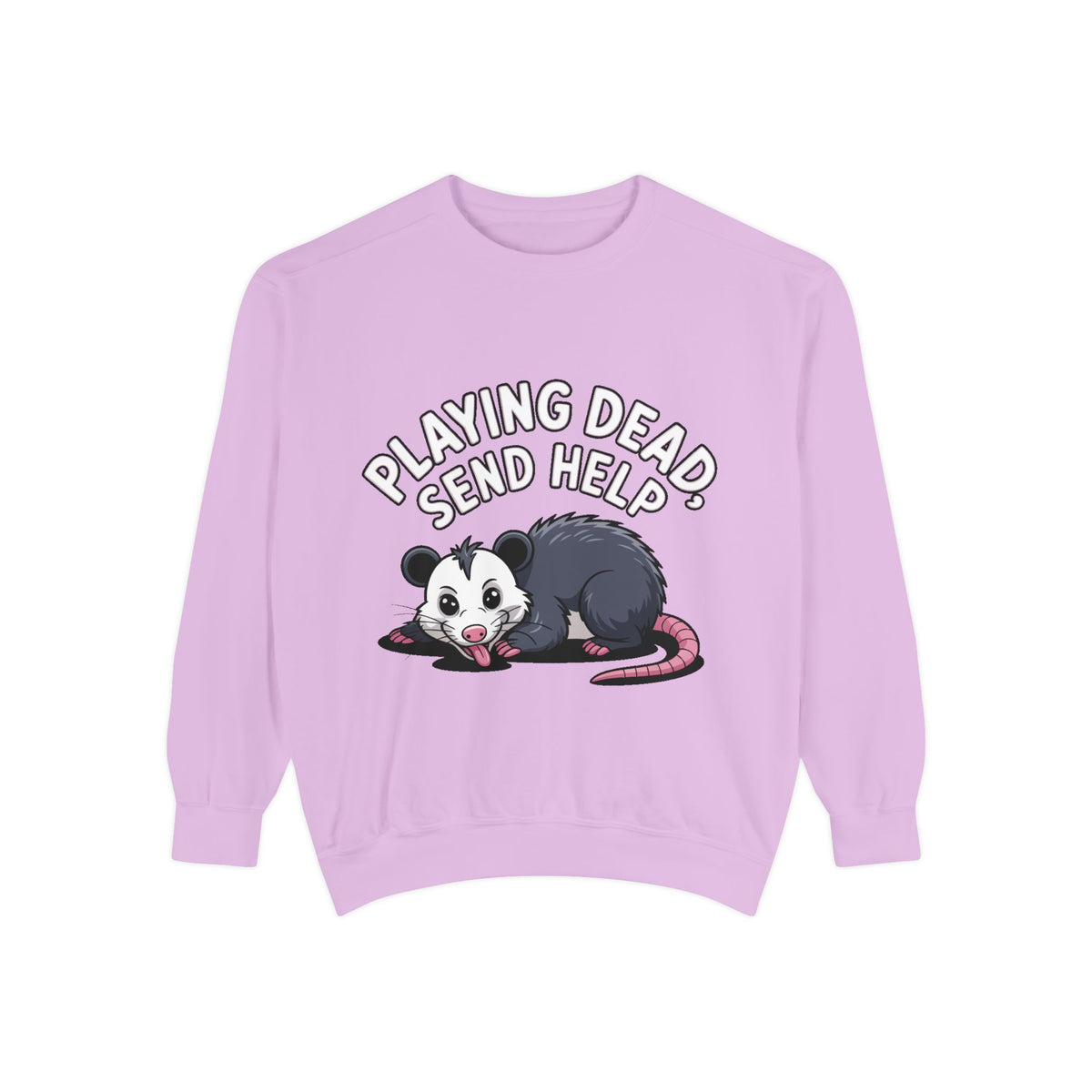 Funny Opossum Sweatshirt, Playing Dead Send Help Crewneck, Cute Possum Lover Gift, Funny Animal Sweatshirt for Introverts