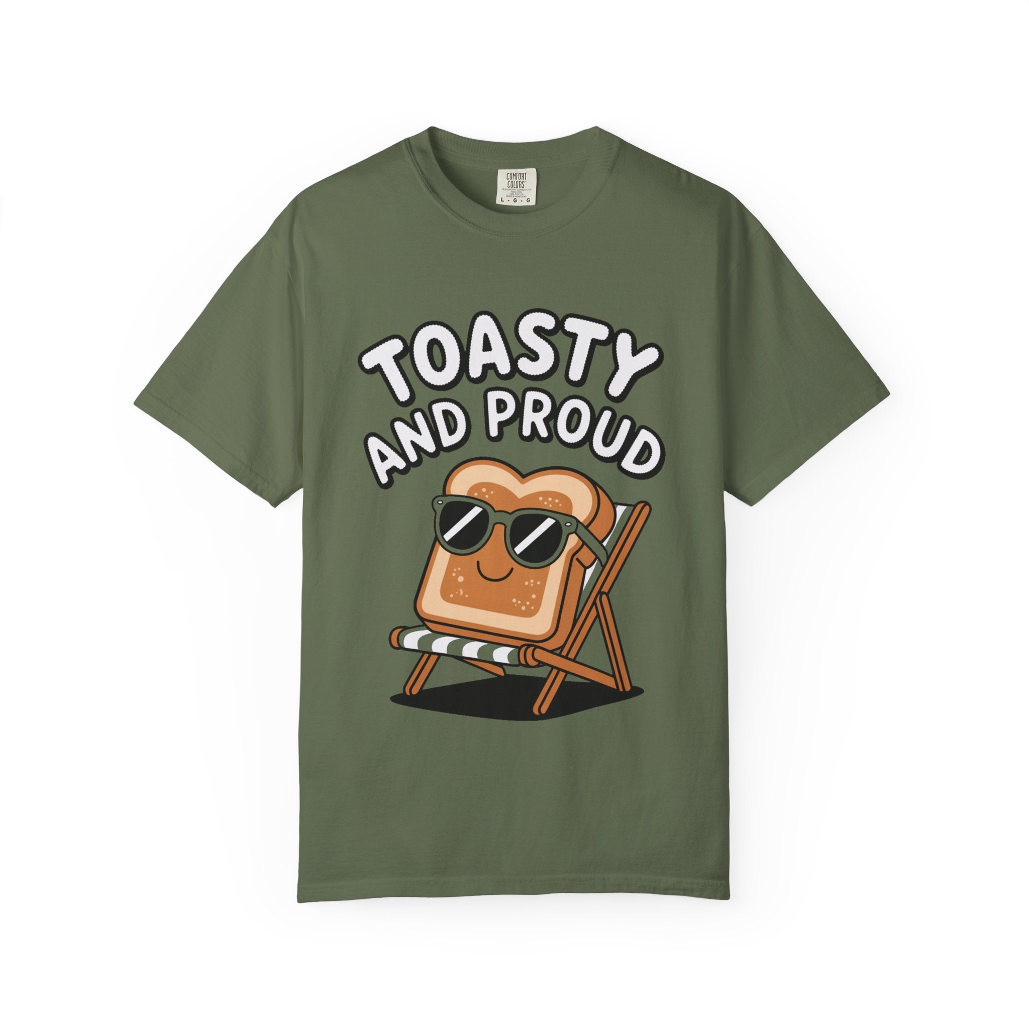 Toasty And Proud Bread Shirt, Funny Toast Sunglasses T-Shirt, Cute Beach Chair Bread Tee, Summer Vacation Gift