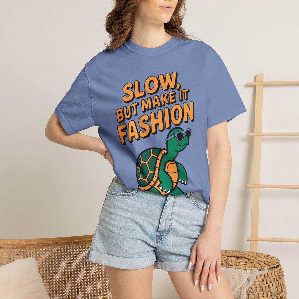 Slow But Fashion Turtle Shirt, Funny Turtle Sunglasses T-Shirt, Cute Turtle Lover Gift, Sarcastic Animal Tee