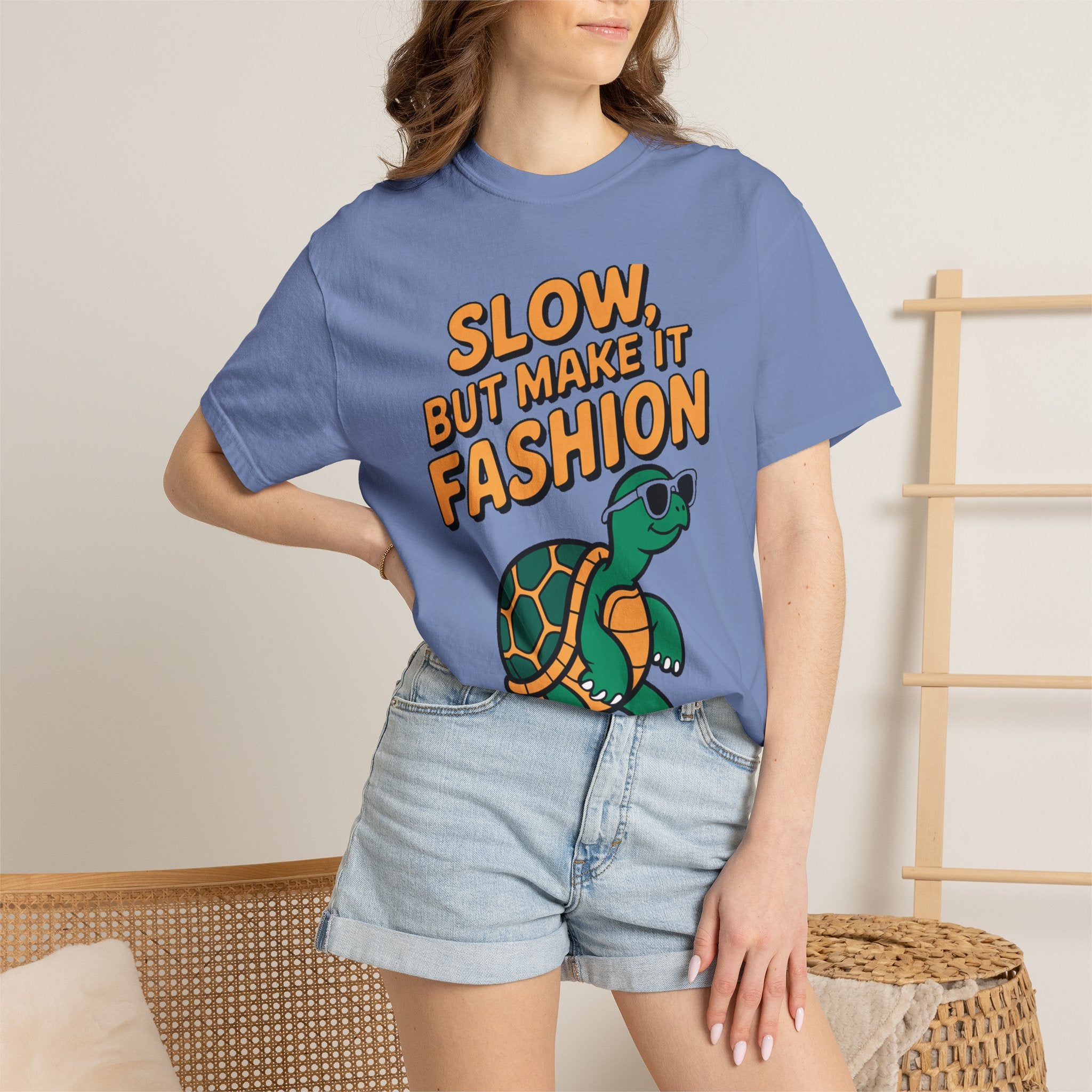 Slow But Fashion Turtle Shirt, Funny Turtle Sunglasses T-Shirt, Cute Turtle Lover Gift, Sarcastic Animal Tee