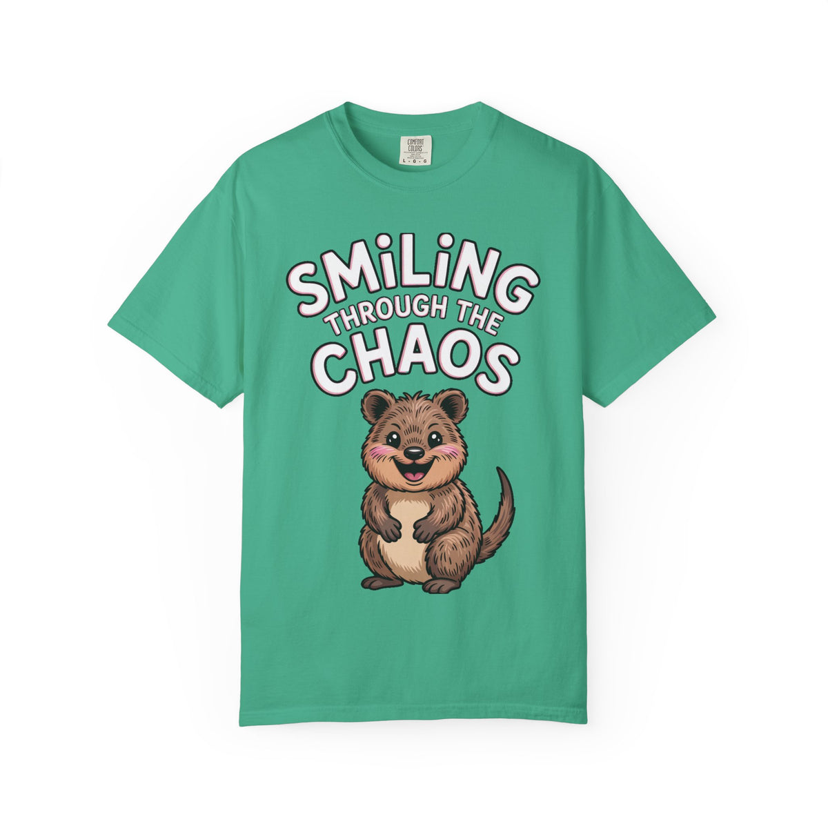 Smiling Through The Chaos Quokka Shirt, Funny Quokka T-Shirt, Cute Smiling Animal Tee, Positive Vibes Shirt, Quokka Lover Gift