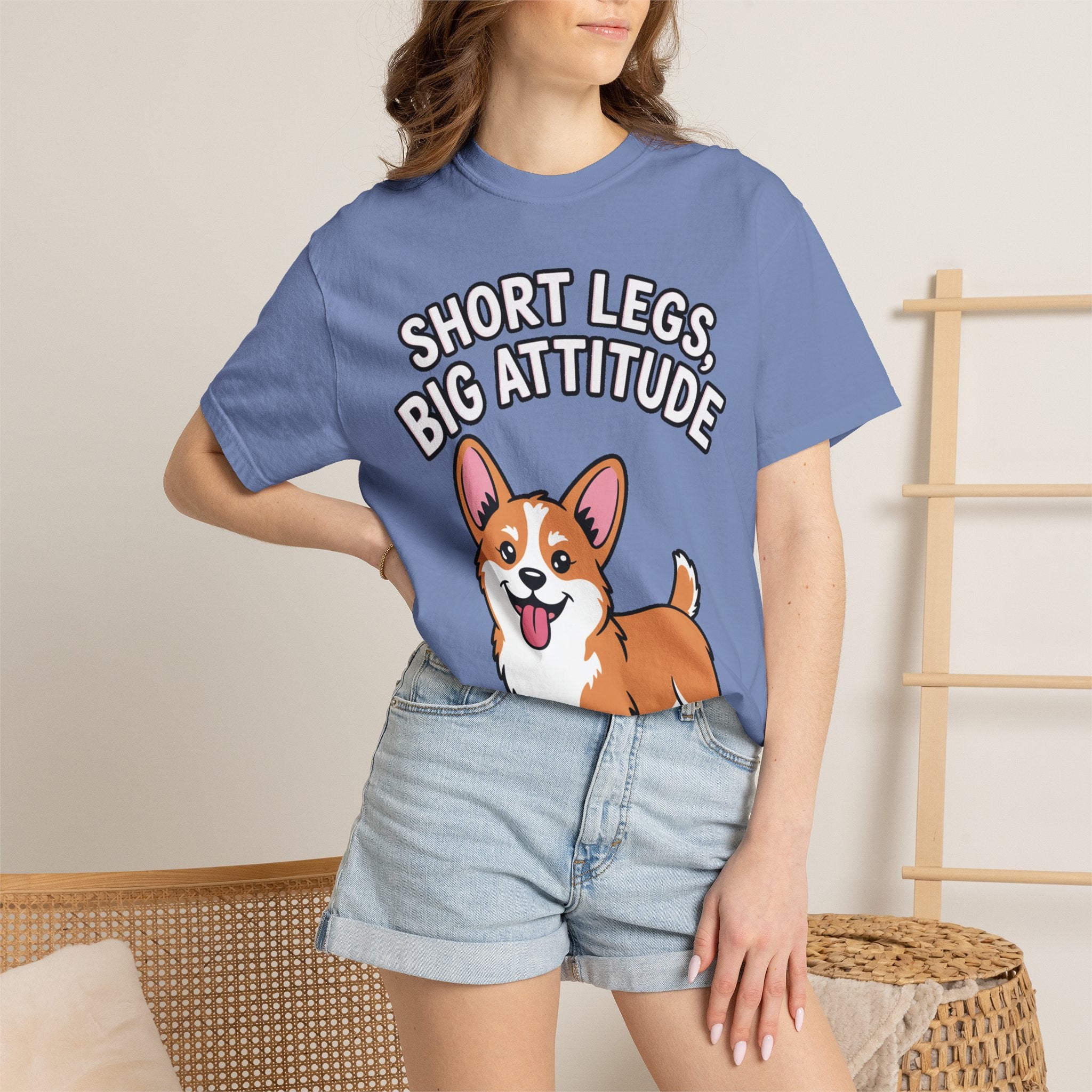Short Legs Big Attitude Corgi Shirt, Funny Corgi T-Shirt, Cute Dog Lover Gift, Corgi Mom Dad Tee, Sassy Dog Graphic Shirt