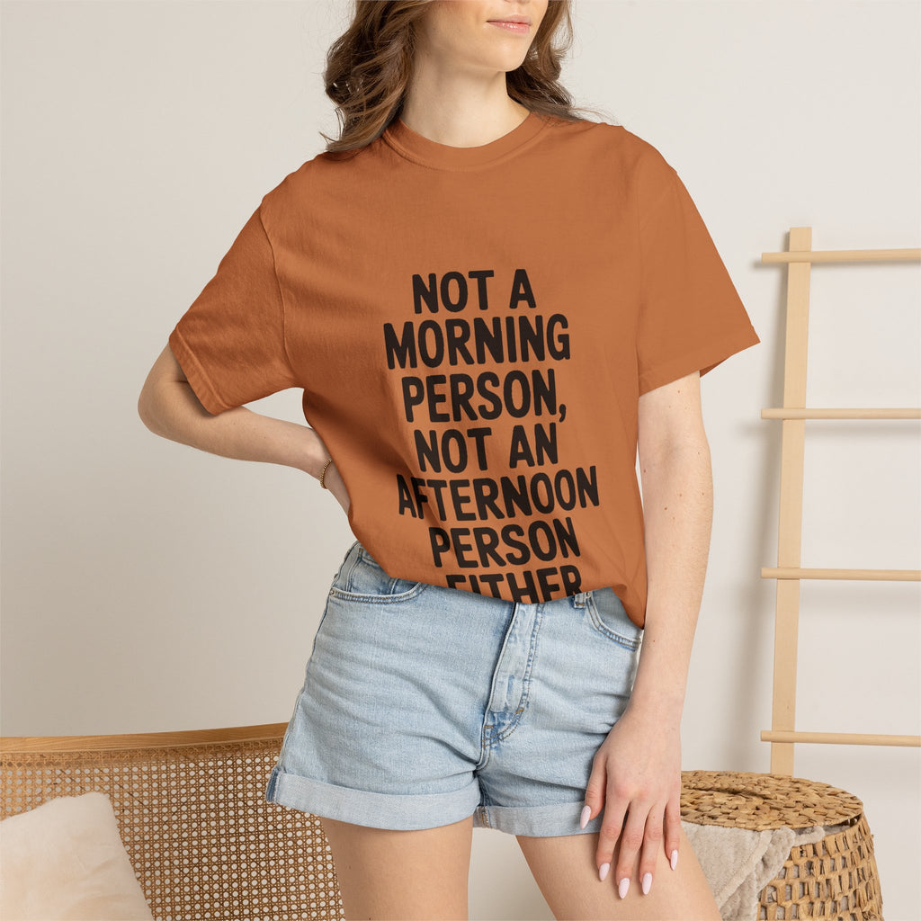 Not A Morning Person Shirt, Funny Sarcastic T-Shirt, Not An Afternoon Person Either Tee, Anti Social Gift