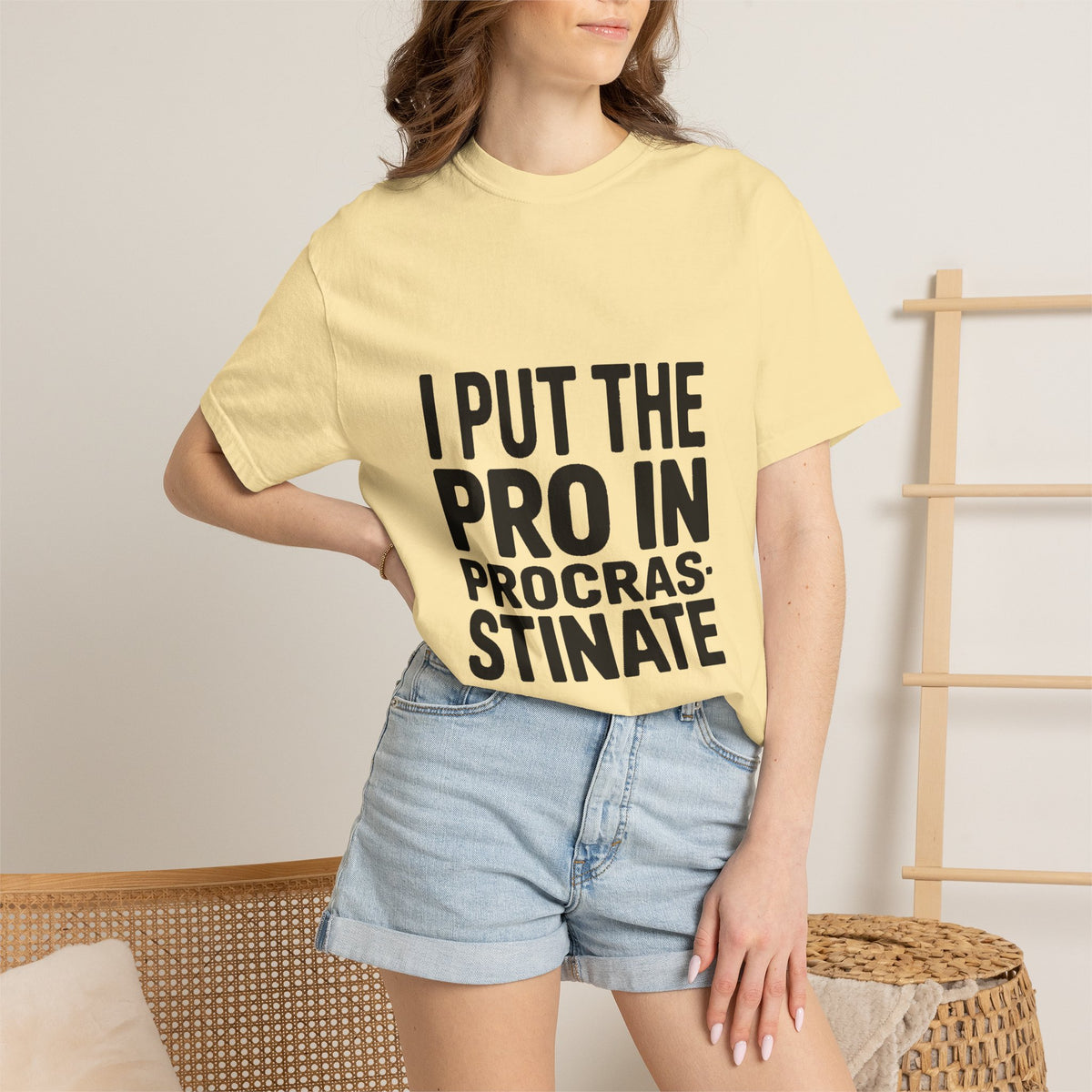 Procrastinator Shirt, I Put The Pro In Procrastinate T-Shirt, Funny Sarcastic Tee, Bold Typography Shirt, Gift for Procrastinators