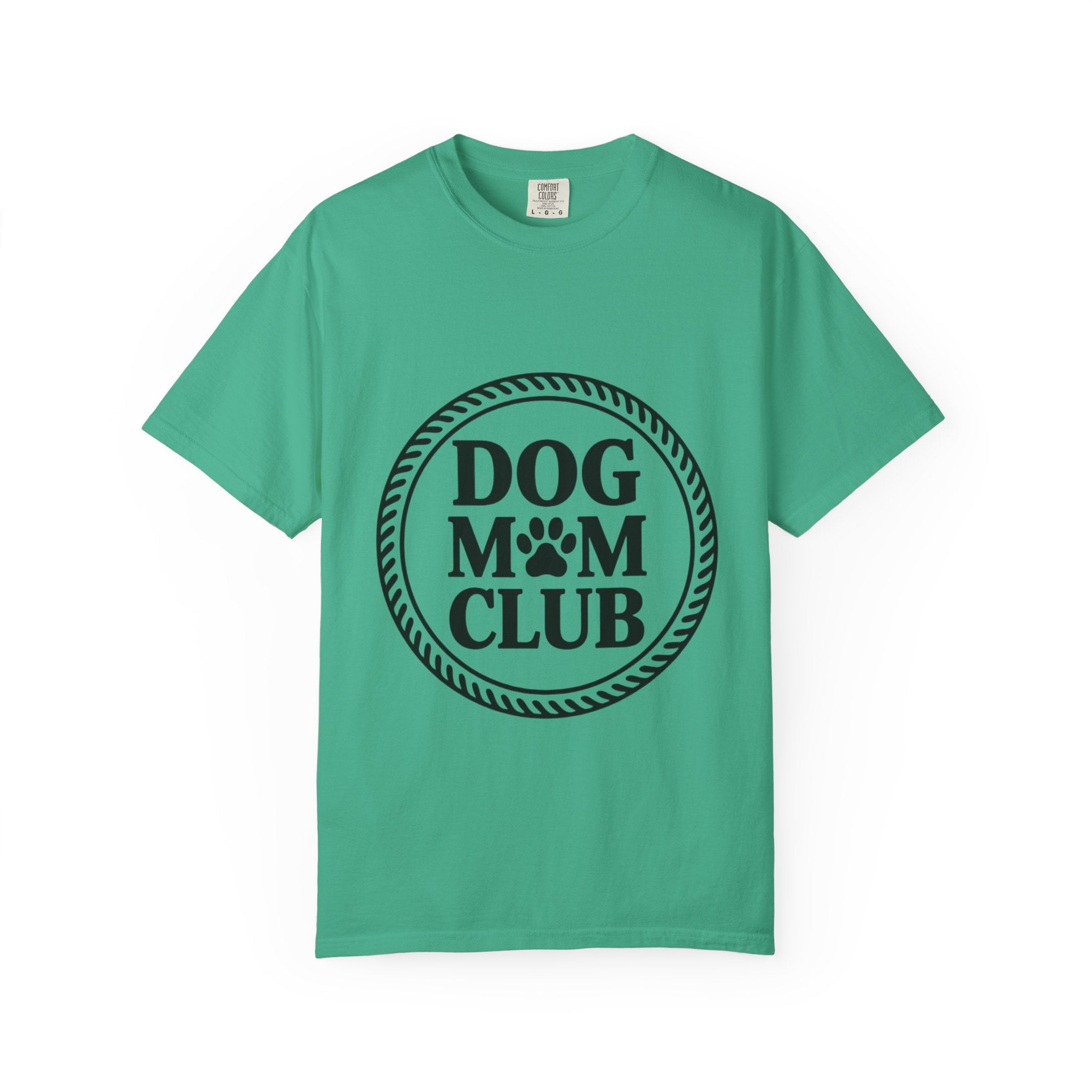 Dog Mom Club Badge Shirt, Vintage Stamp Dog Lover T-Shirt, Funny Dog Mom Gift, Minimalist Paw Print Tee