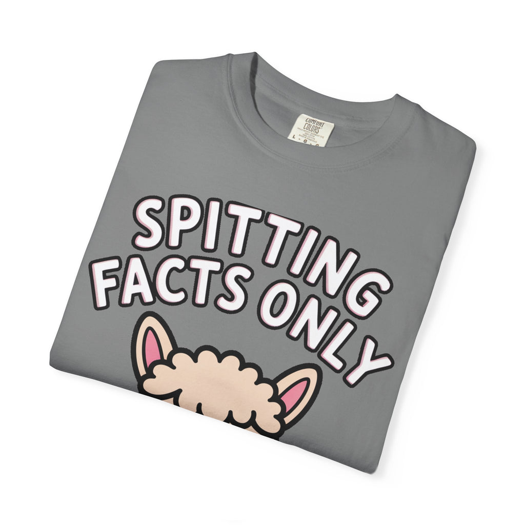 Funny Alpaca Shirt, Spitting Facts Only T-Shirt, Sassy Alpaca Tee, Cute Alpaca Lover Gift, Funny Animal Graphic Shirt