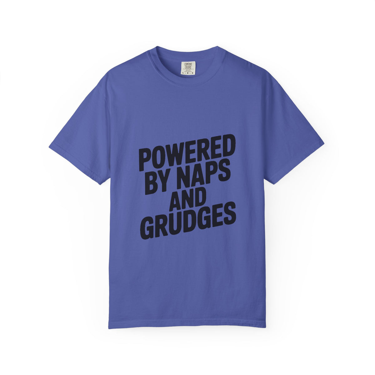 Powered By Naps And Grudges Shirt, Funny Sarcastic T-Shirt, Bold Typography Tee, Introvert Humor Gift